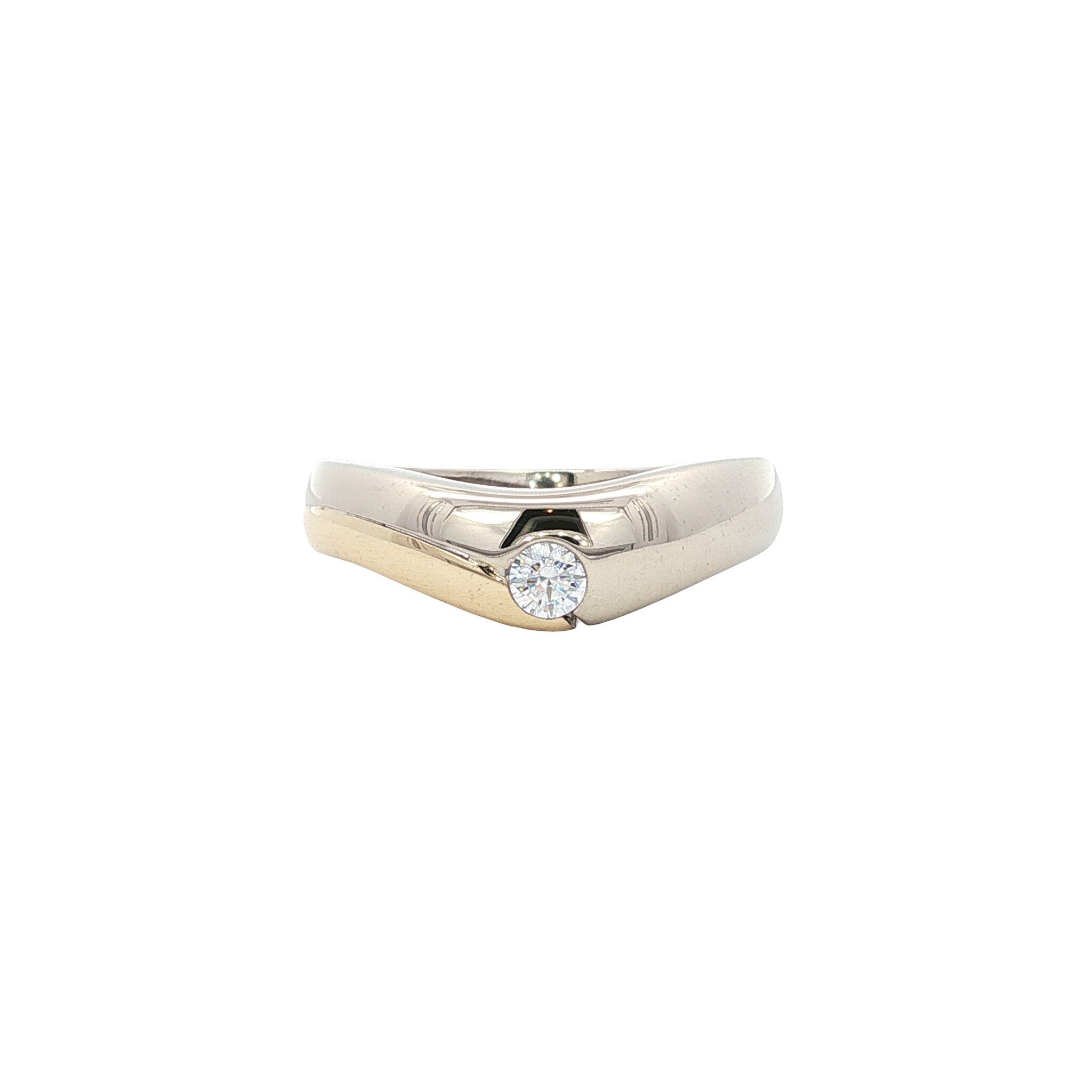 Gold ring with zirconia 14 karat