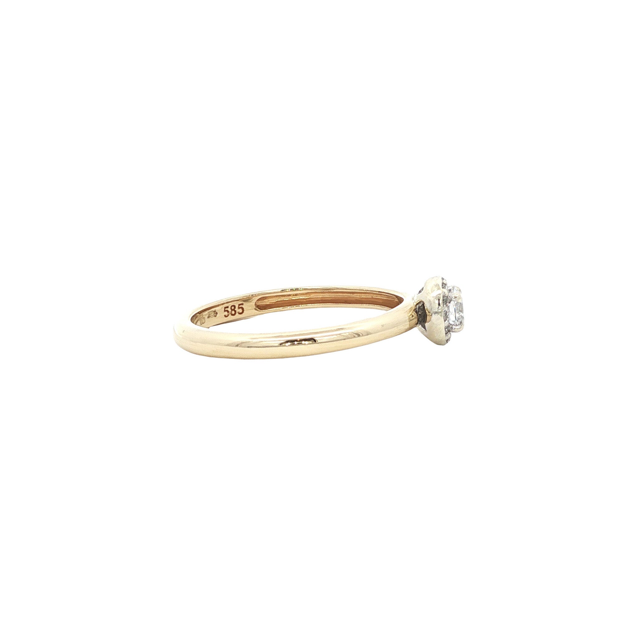 Gouden ring met zirkonia van Blush 14 karaat