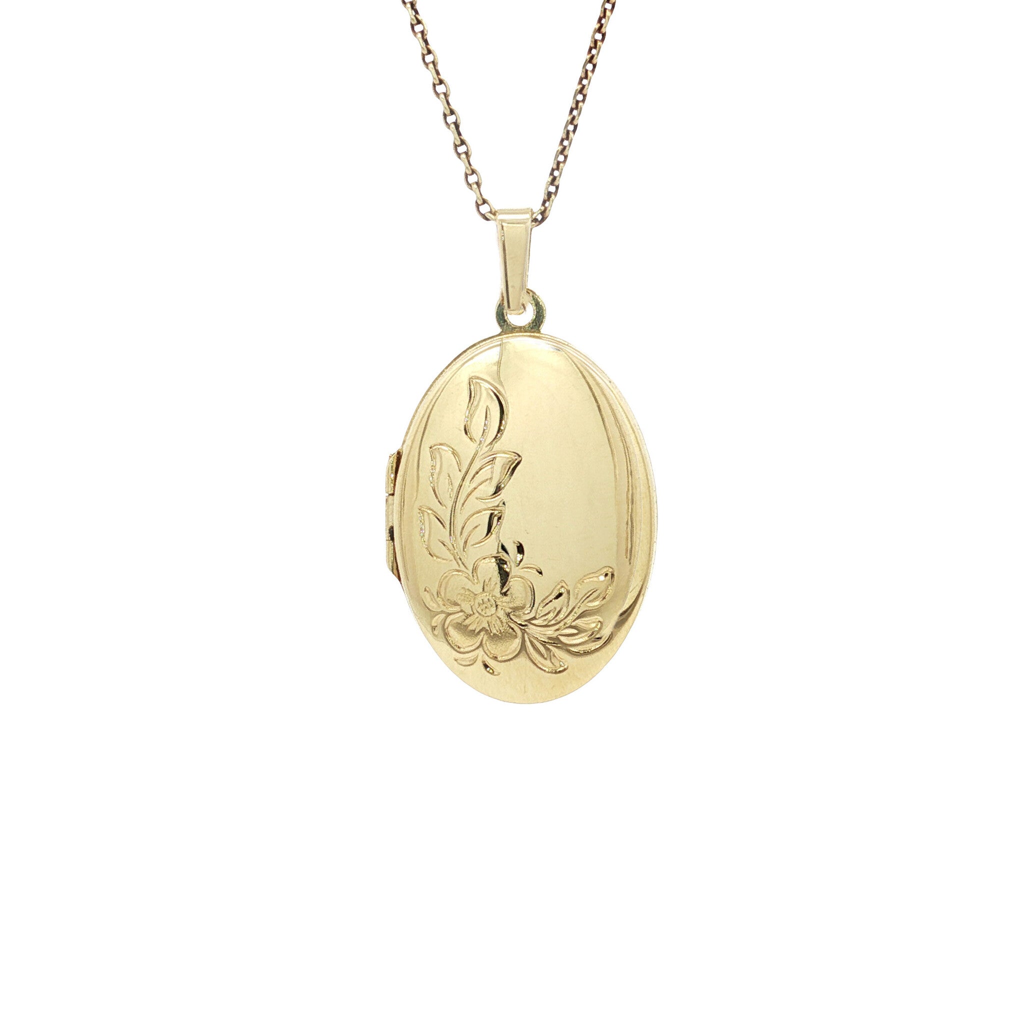 Golden medallion with engraving 14 karat