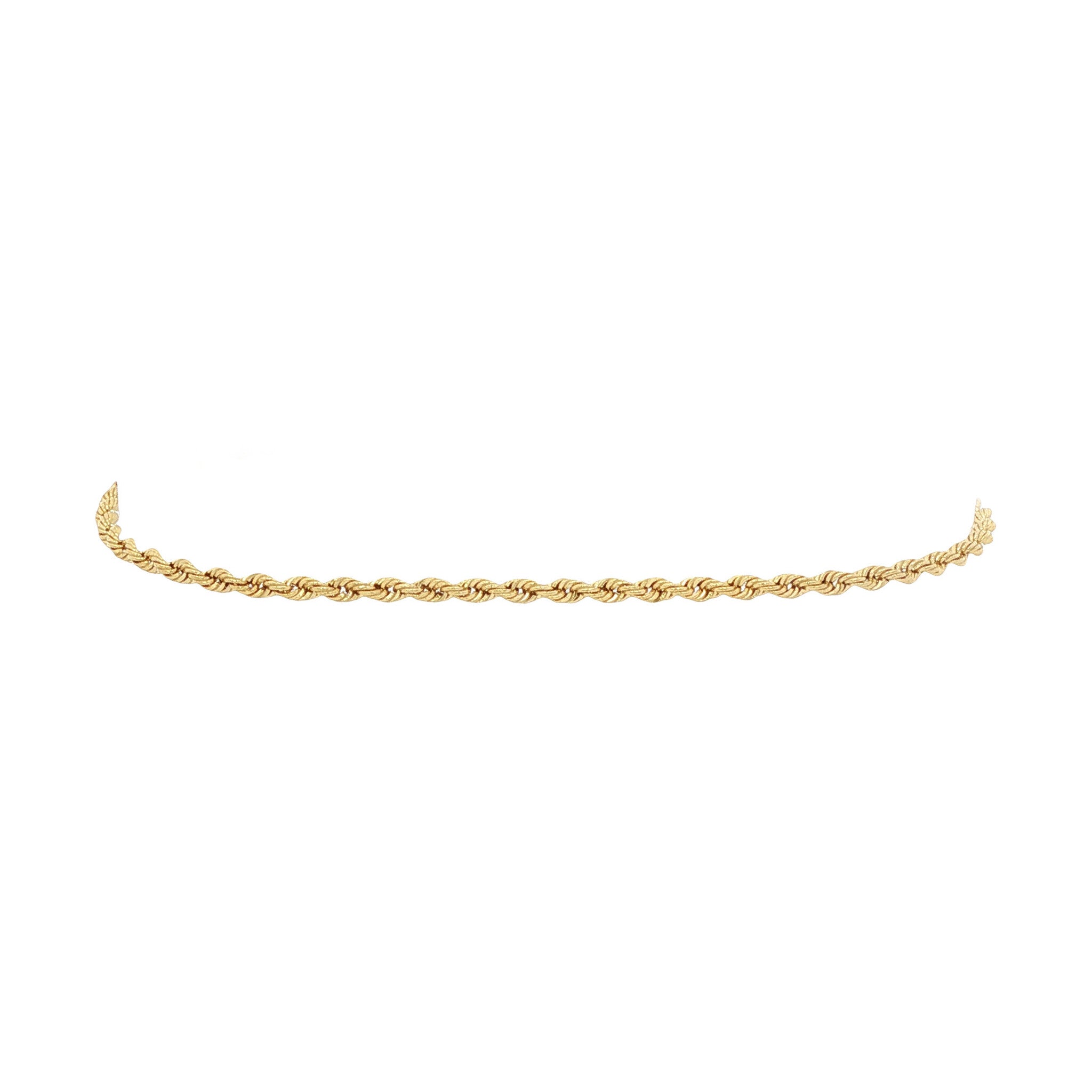 Gouden koord armband 19 cm 14 karaat