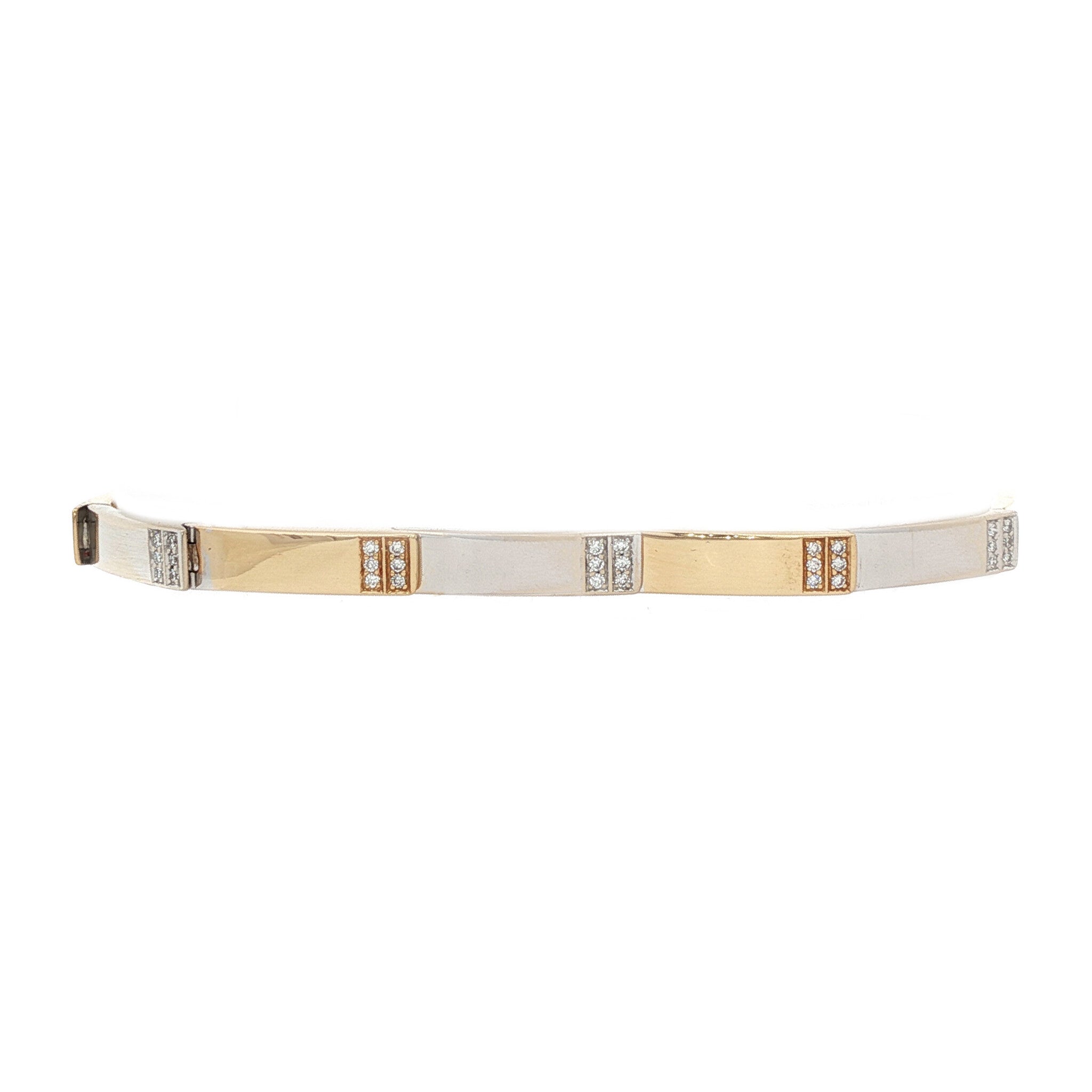 Gouden armband met diamant 18.5 cm 18 karaat