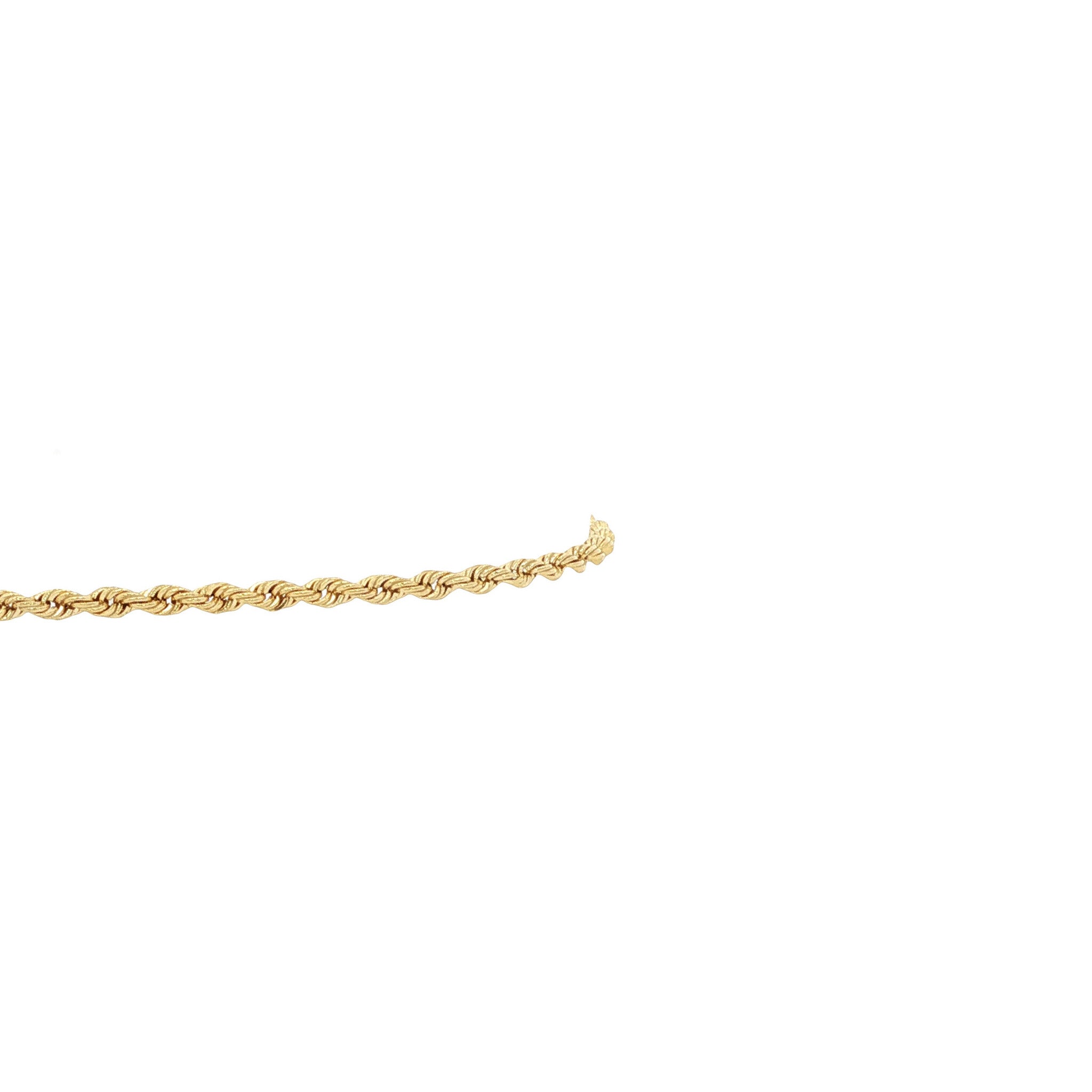 Gouden koord armband 19 cm 14 karaat
