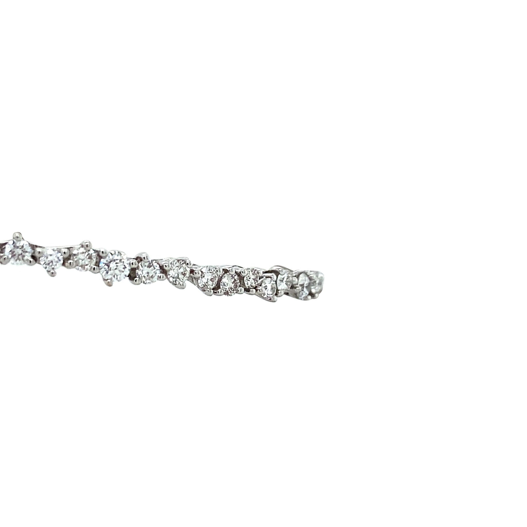 White gold bracelet with diamond 18 karat