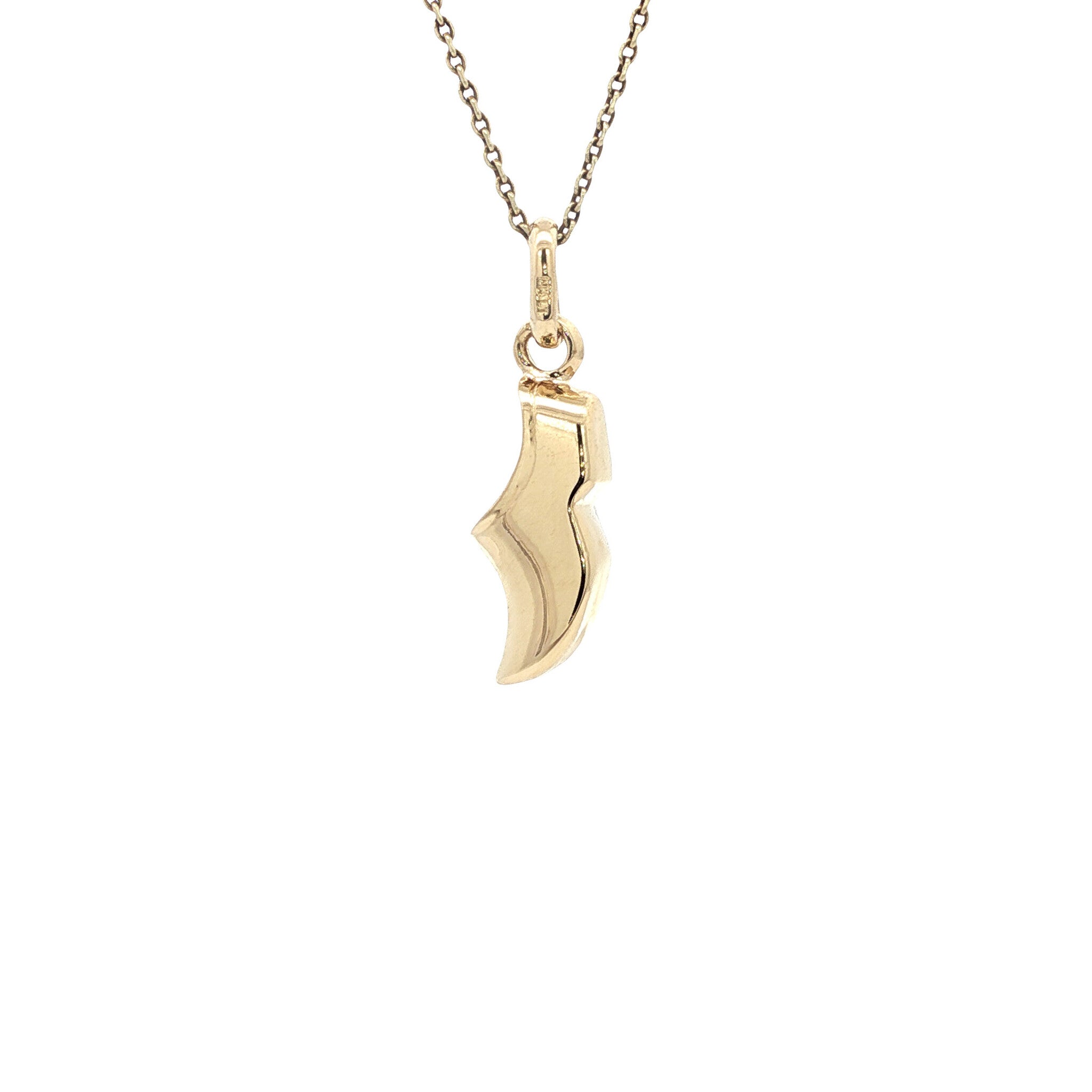Gold clog pendant 14 karat