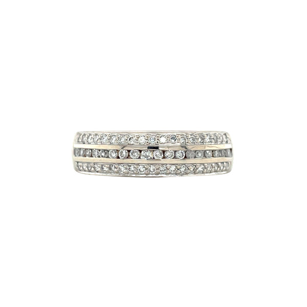 Bicolour gouden ring met diamant 14 karaat