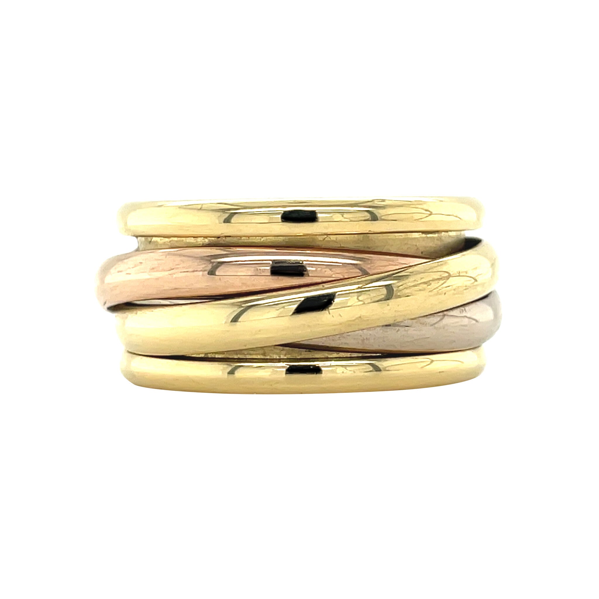 Tricolour gold ring 18 karat