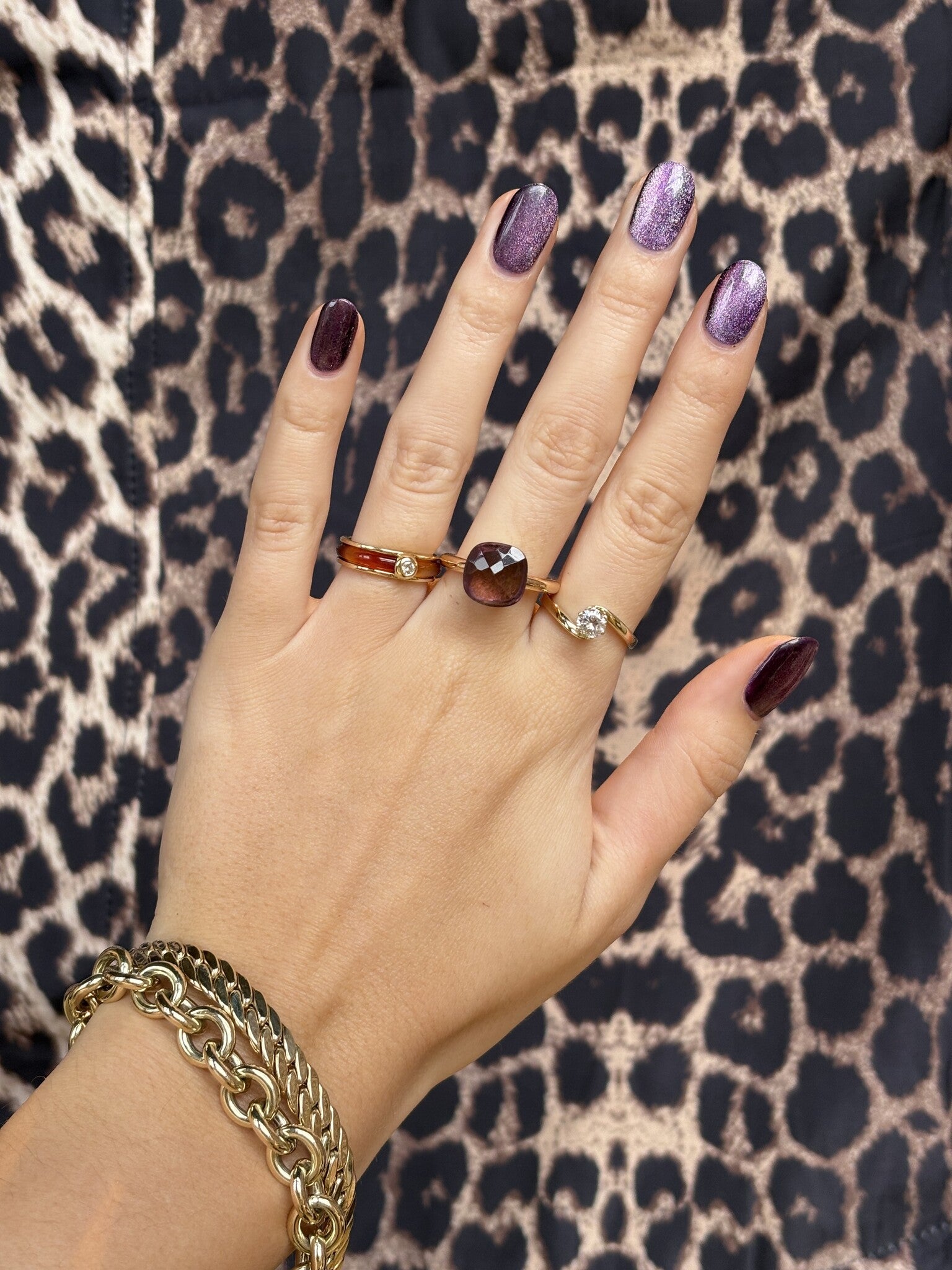 Gold solitaire ring with diamond 14 karat