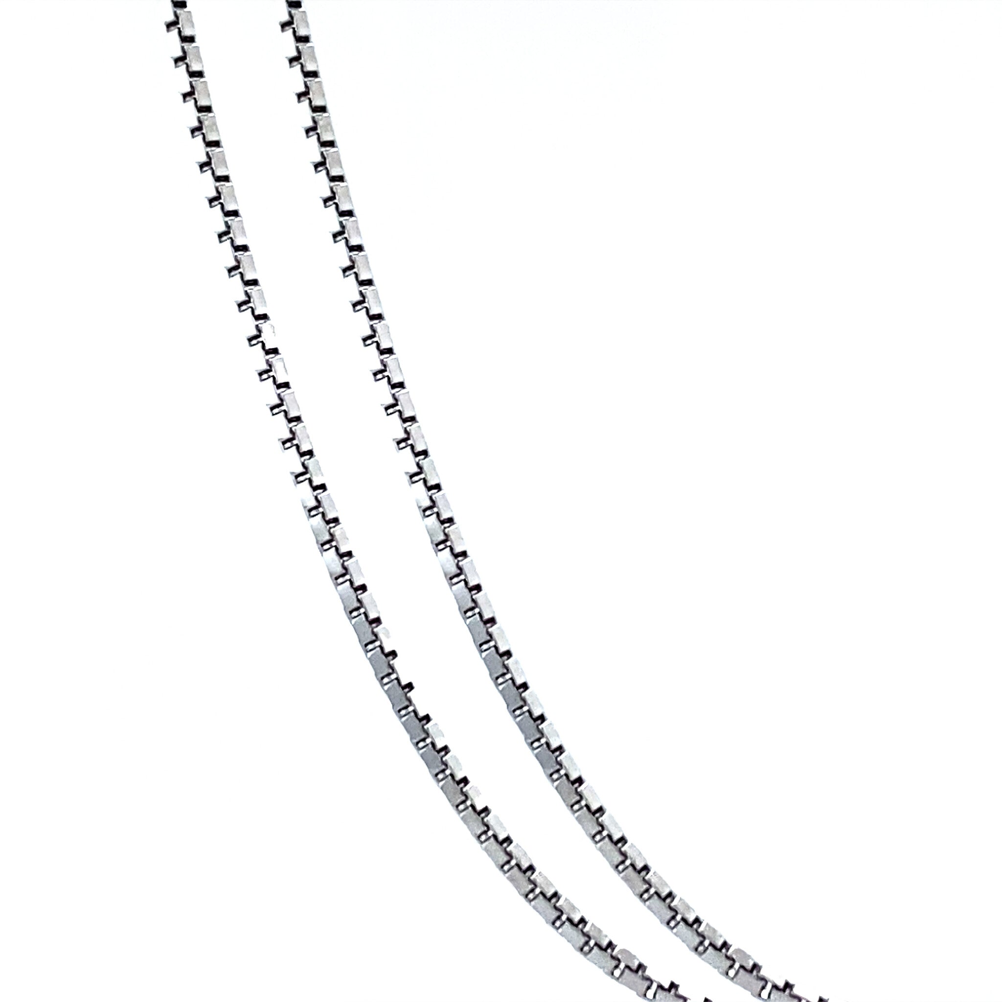 White gold length necklace venetian 42.5 cm 14 karat