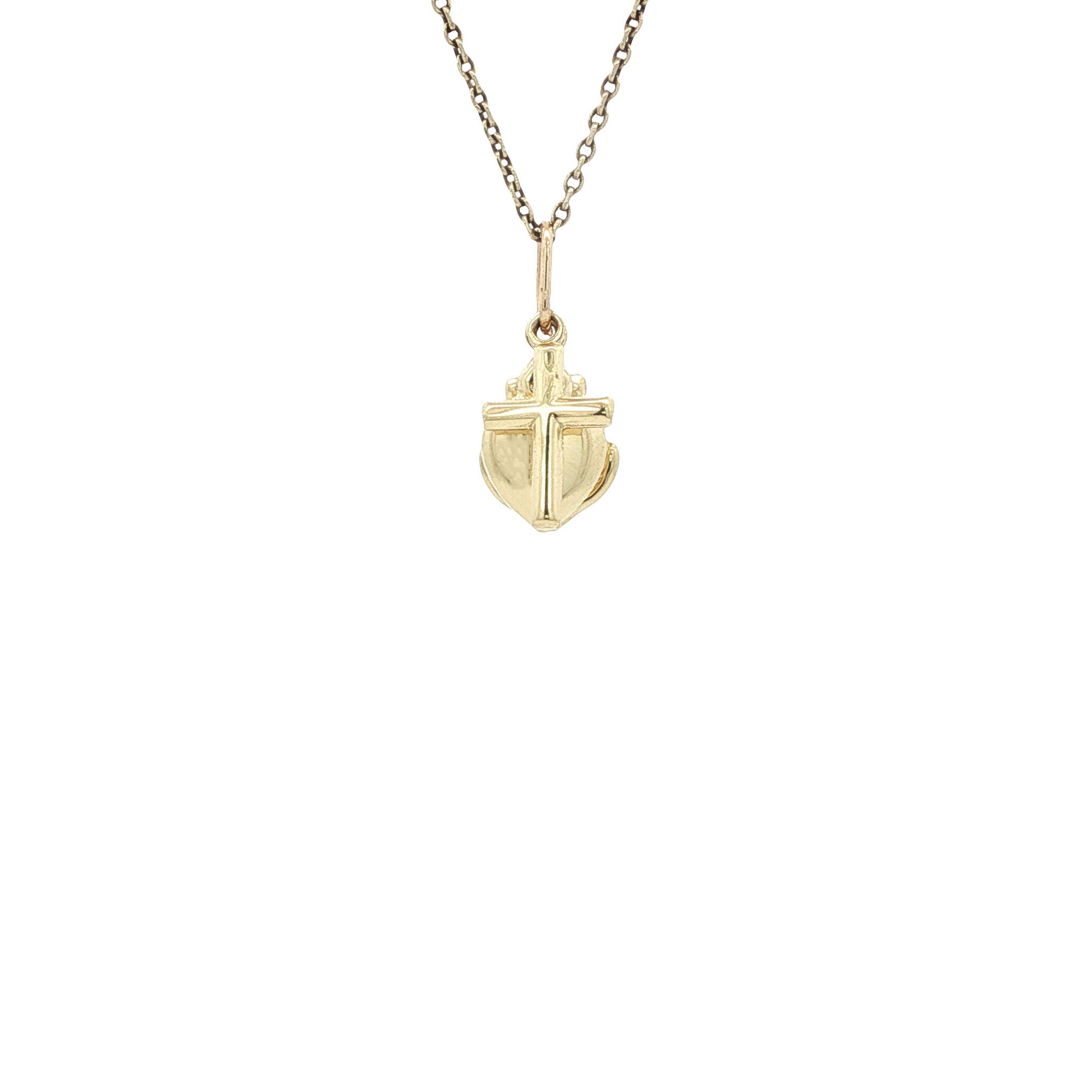 Gold pendant faith, hope and love 14 karat