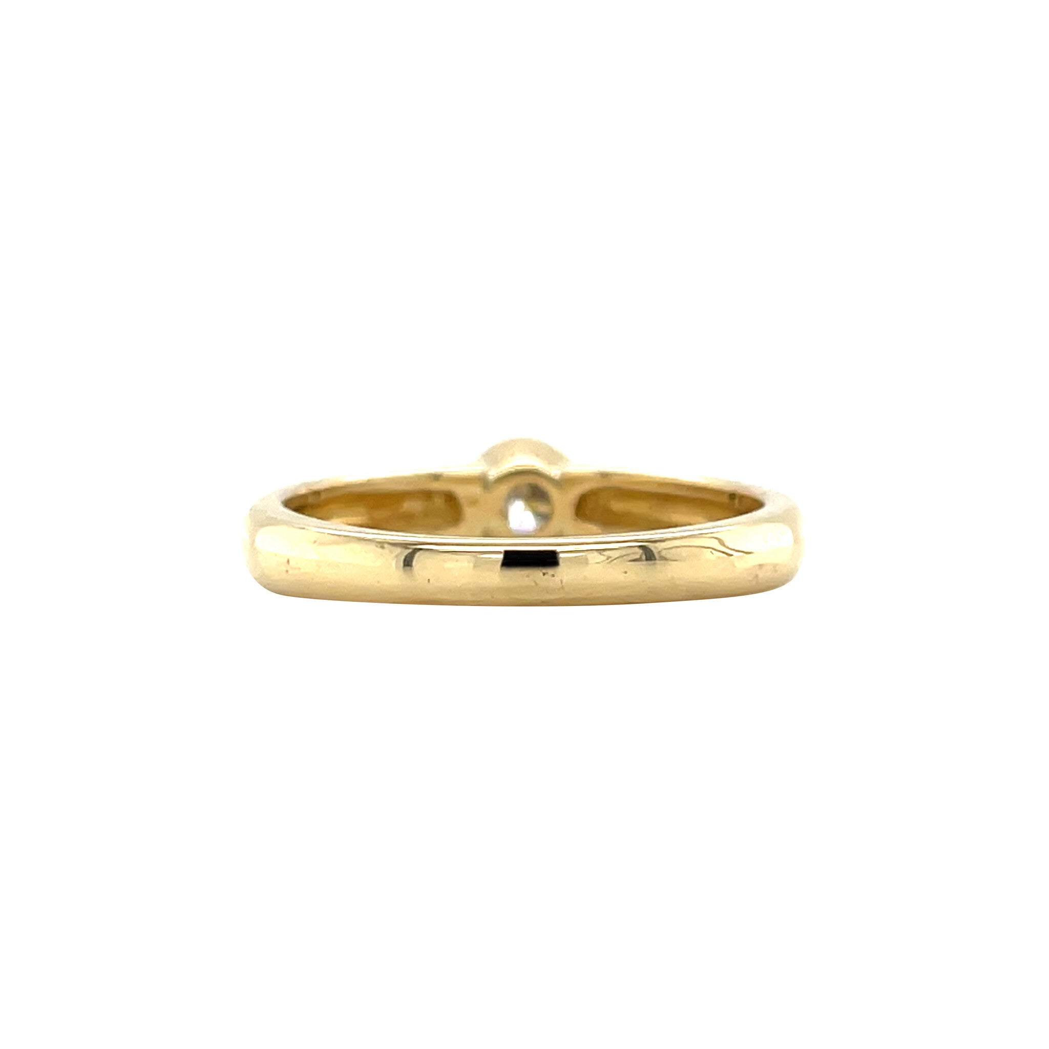 Gold solitaire ring with diamond 18 karat