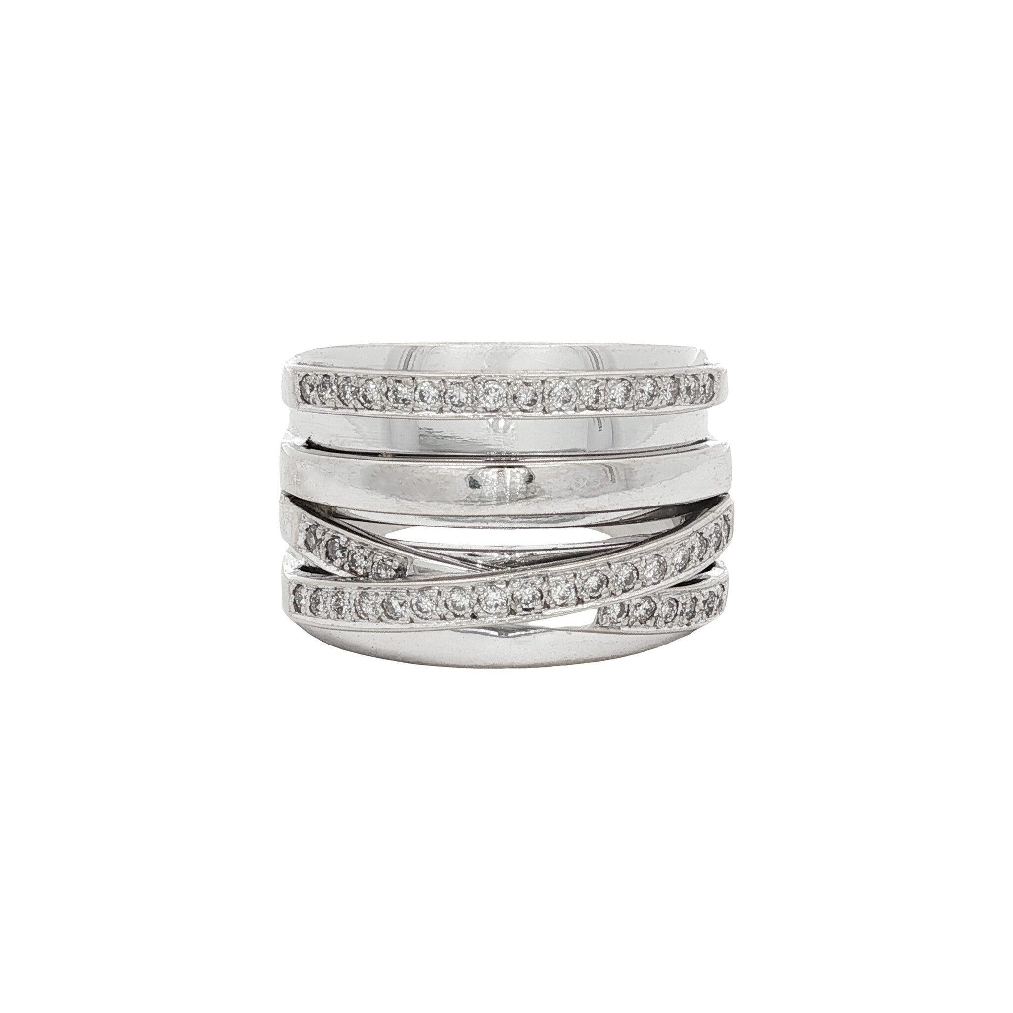 White gold ring with diamond 14 karat