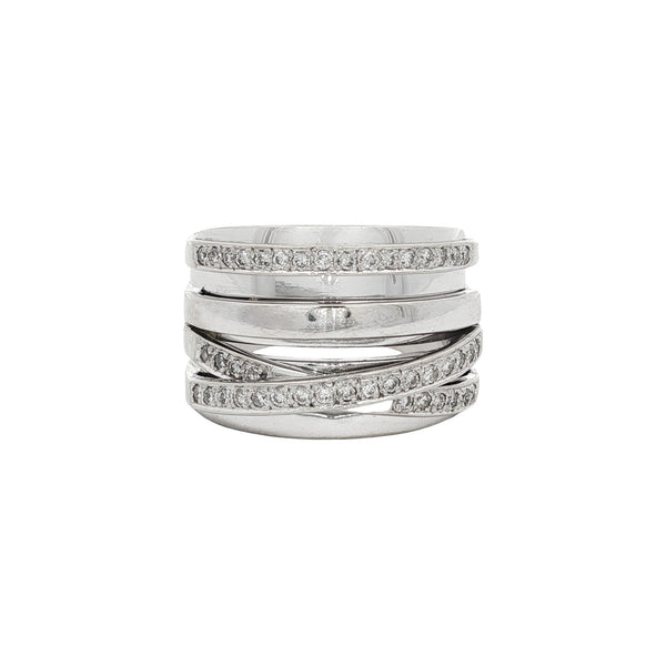 Witgouden ring met diamant 14 karaat