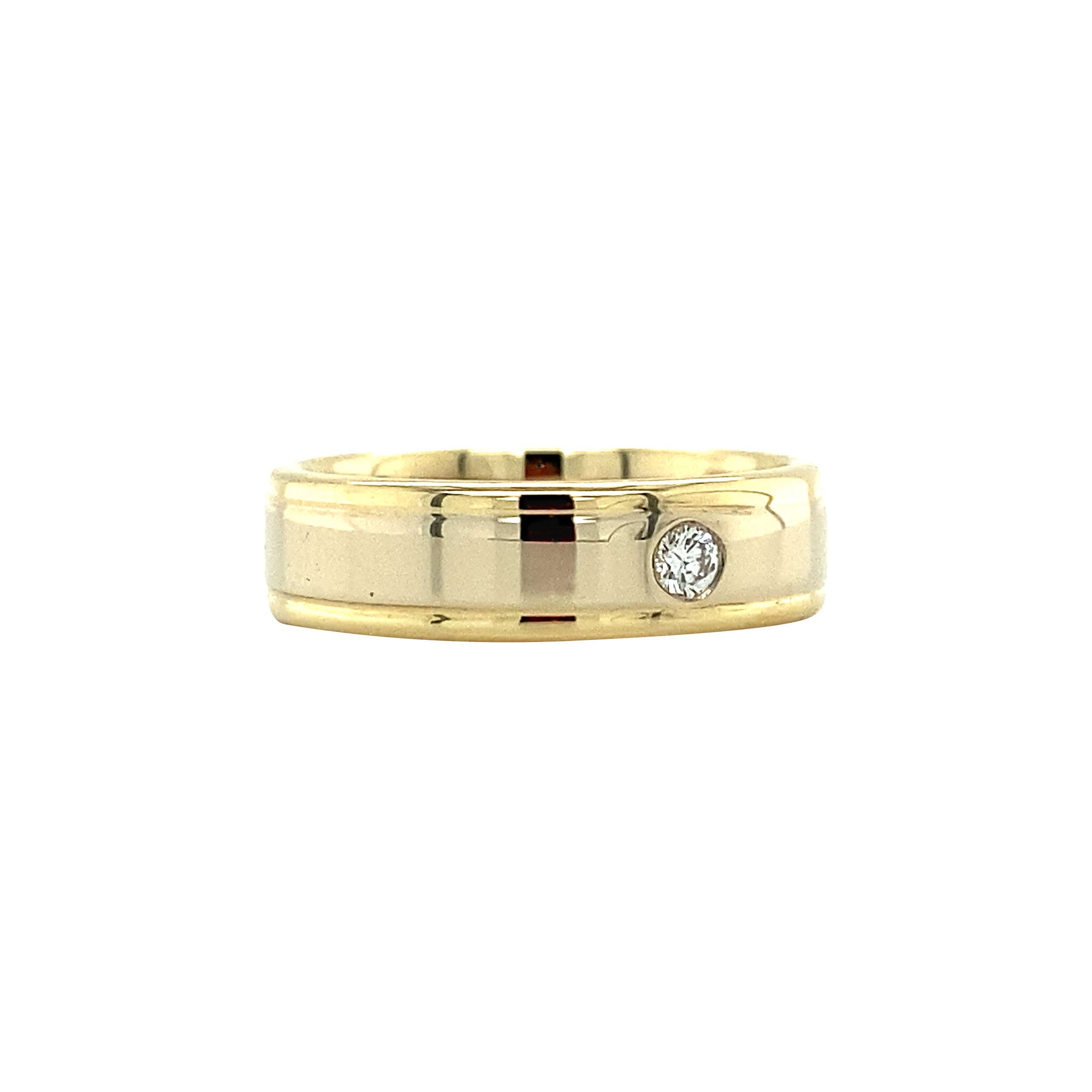 Gouden ring met diamant 14 krt