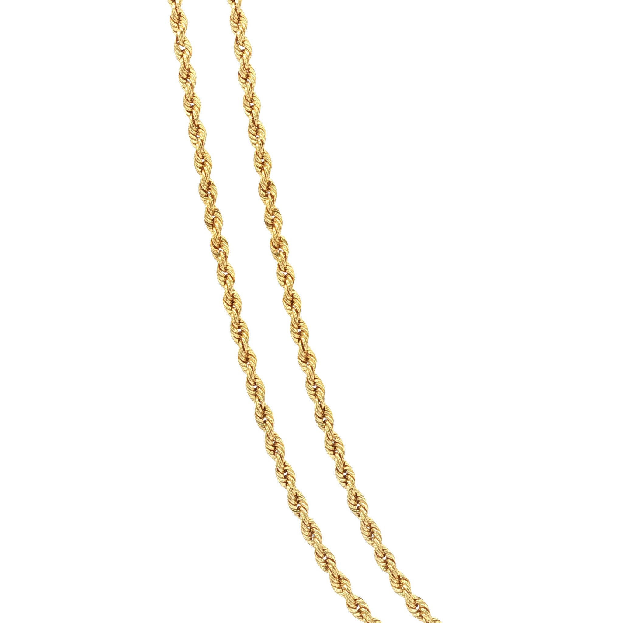 14 karat gold cord necklace, 42 cm