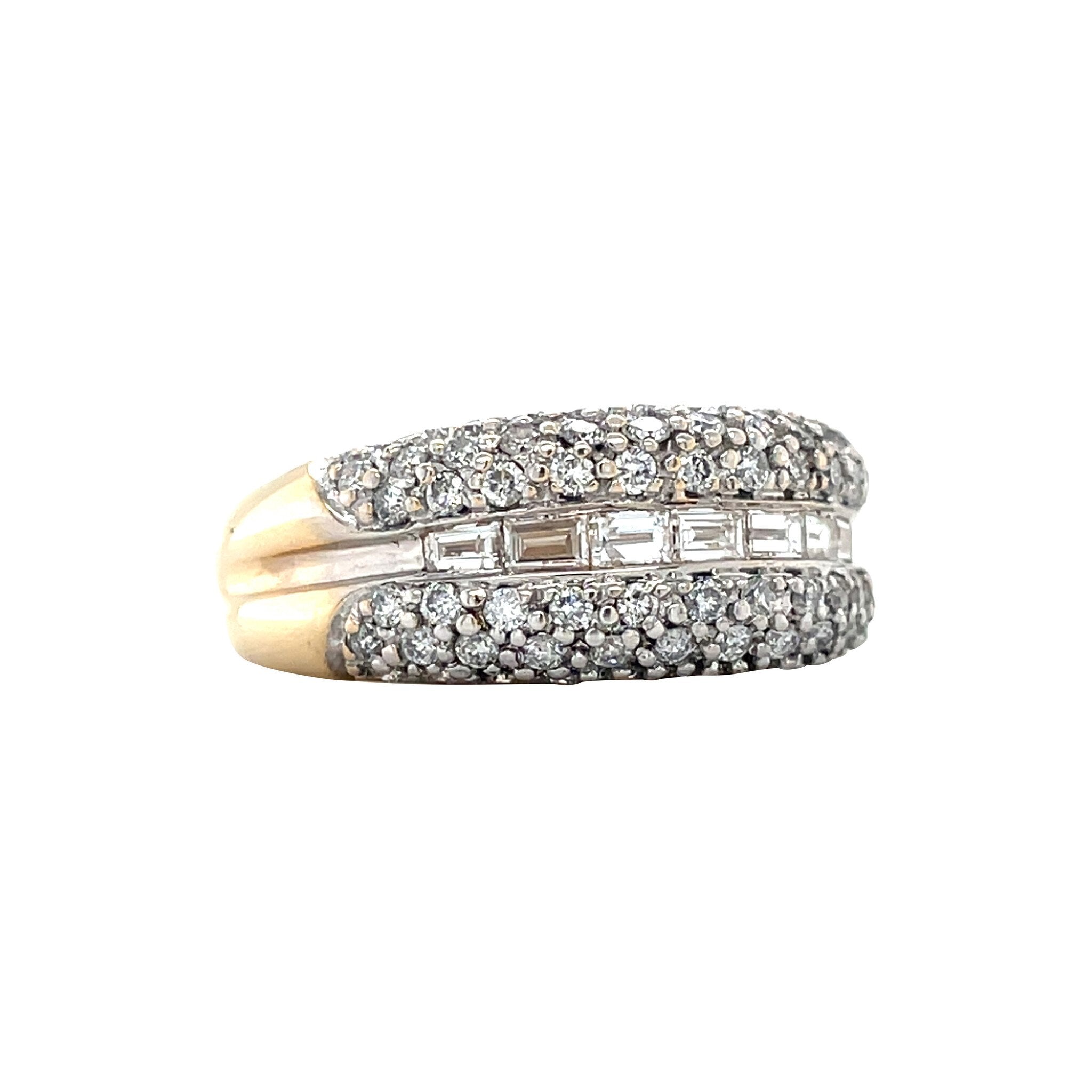 Golden ring with diamond 14 kt