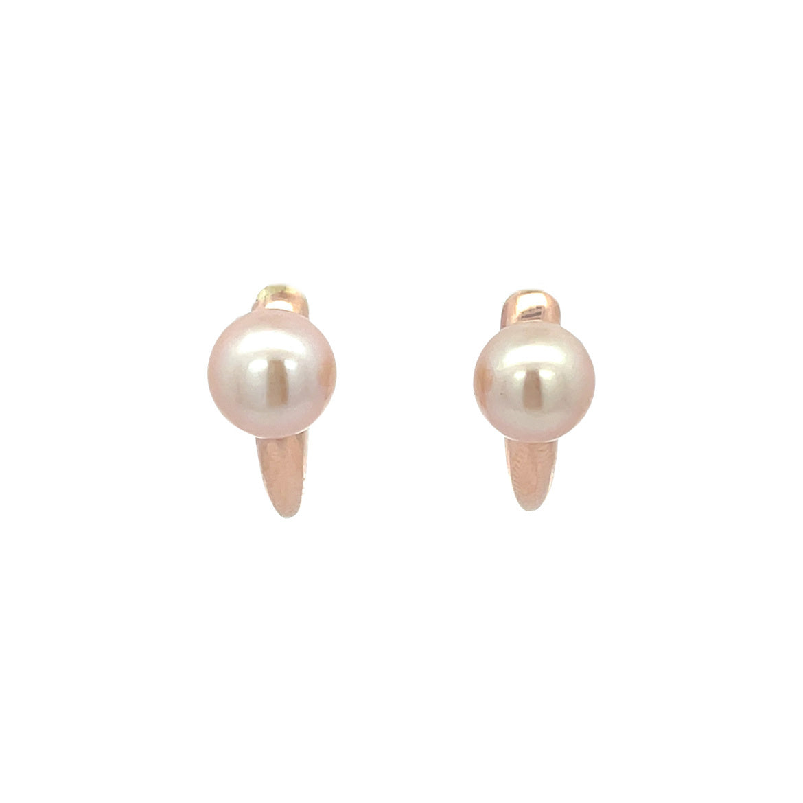 Gold earrings with pearl 14 karat