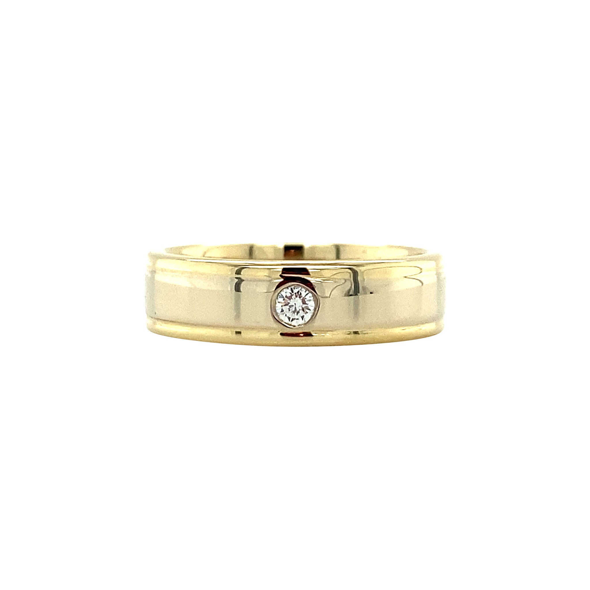 Gold ring with diamond 14 kt