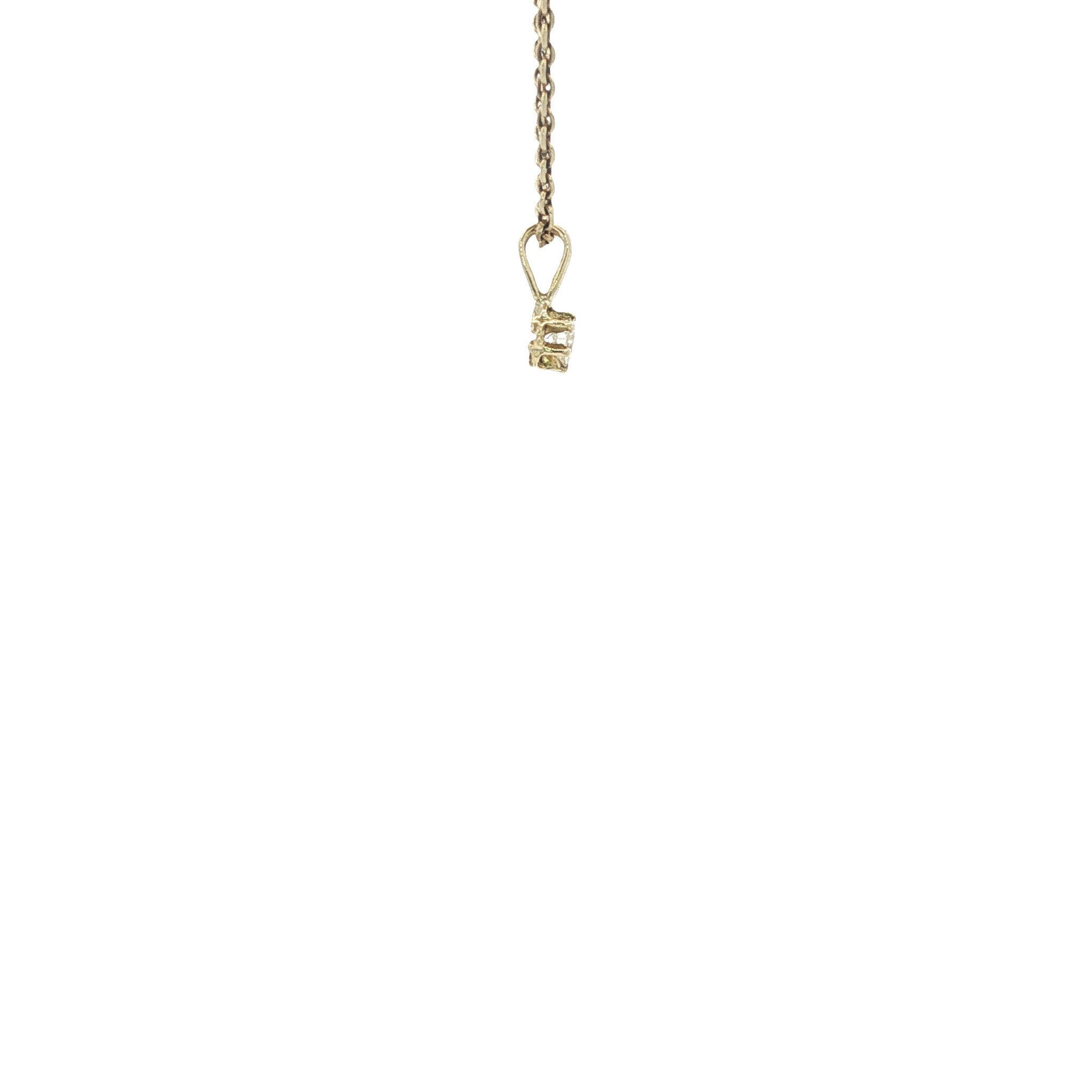 14-karat gold solitaire pendant with diamond