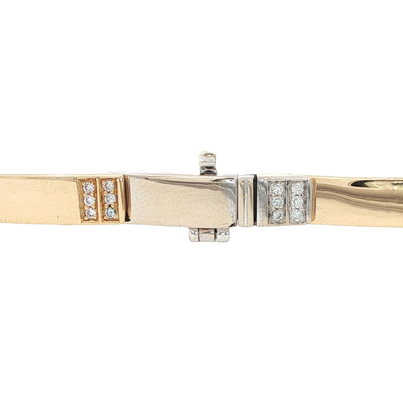 Gold bracelet with diamond, 18.5 cm, 18 karat