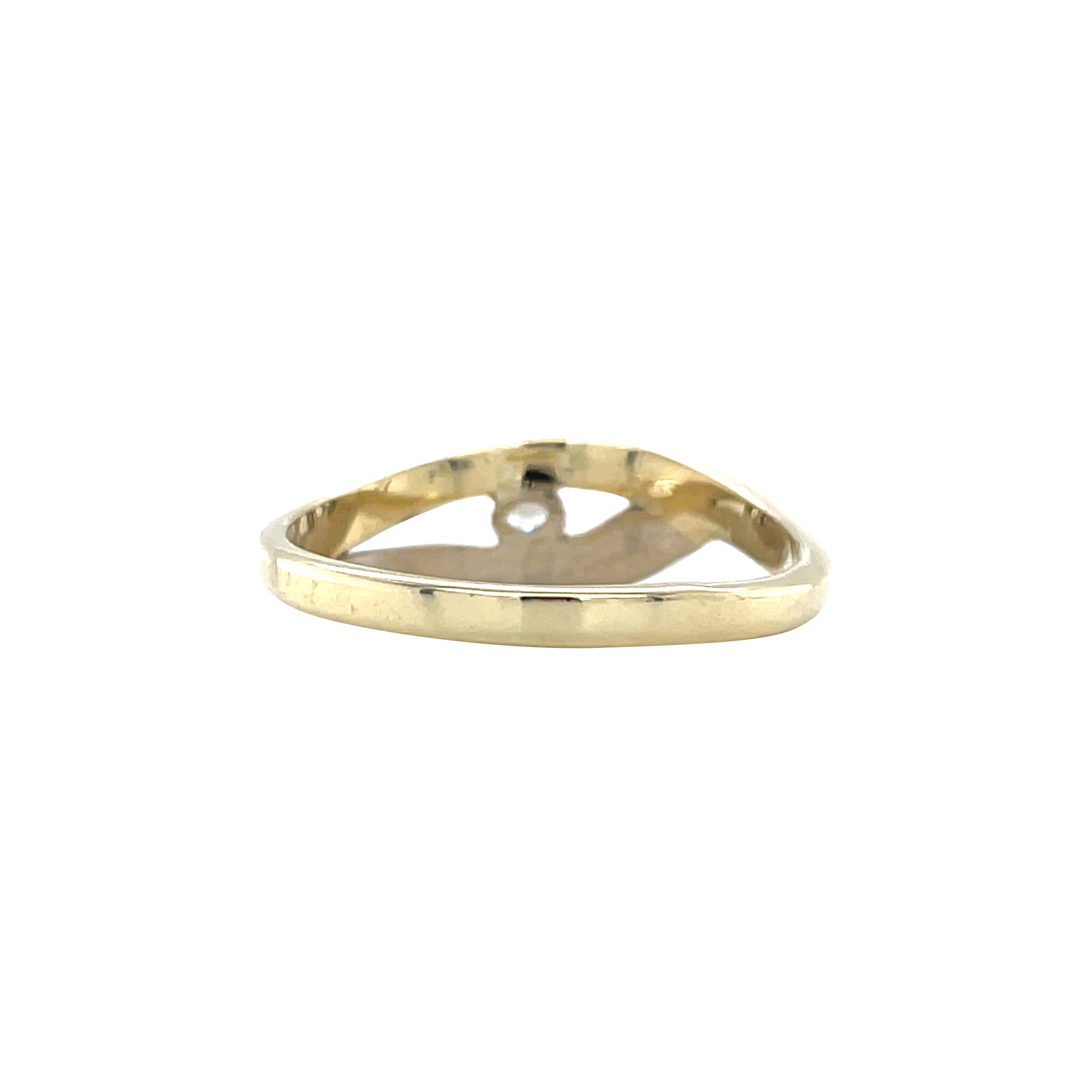 Gold ring with zirconia 14 karat