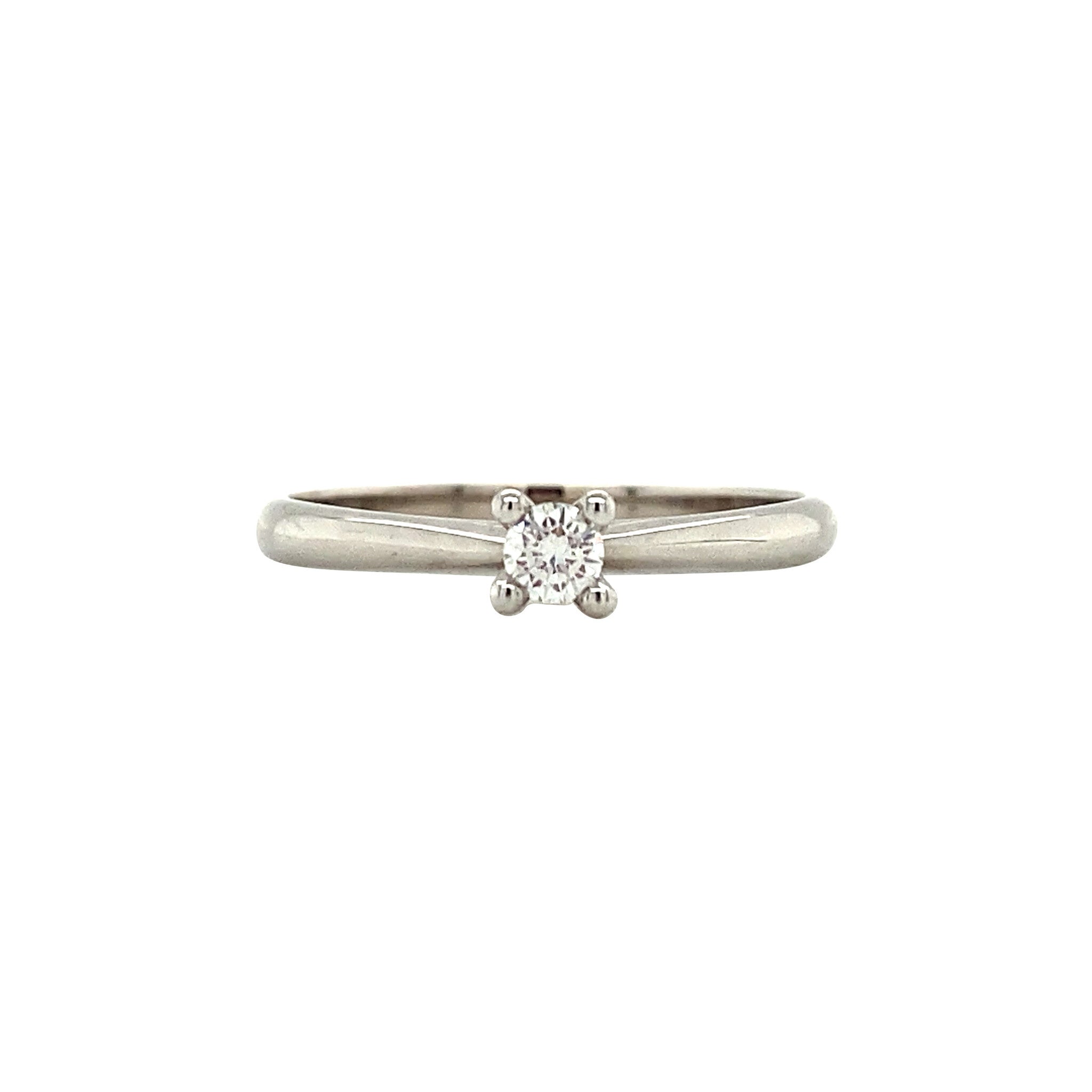 White gold solitaire ring with diamond 14 kt* new