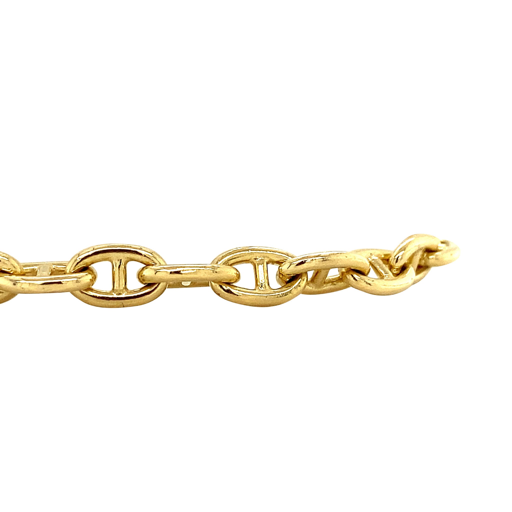 Gold bracelet double anchor 19 cm 18 karat