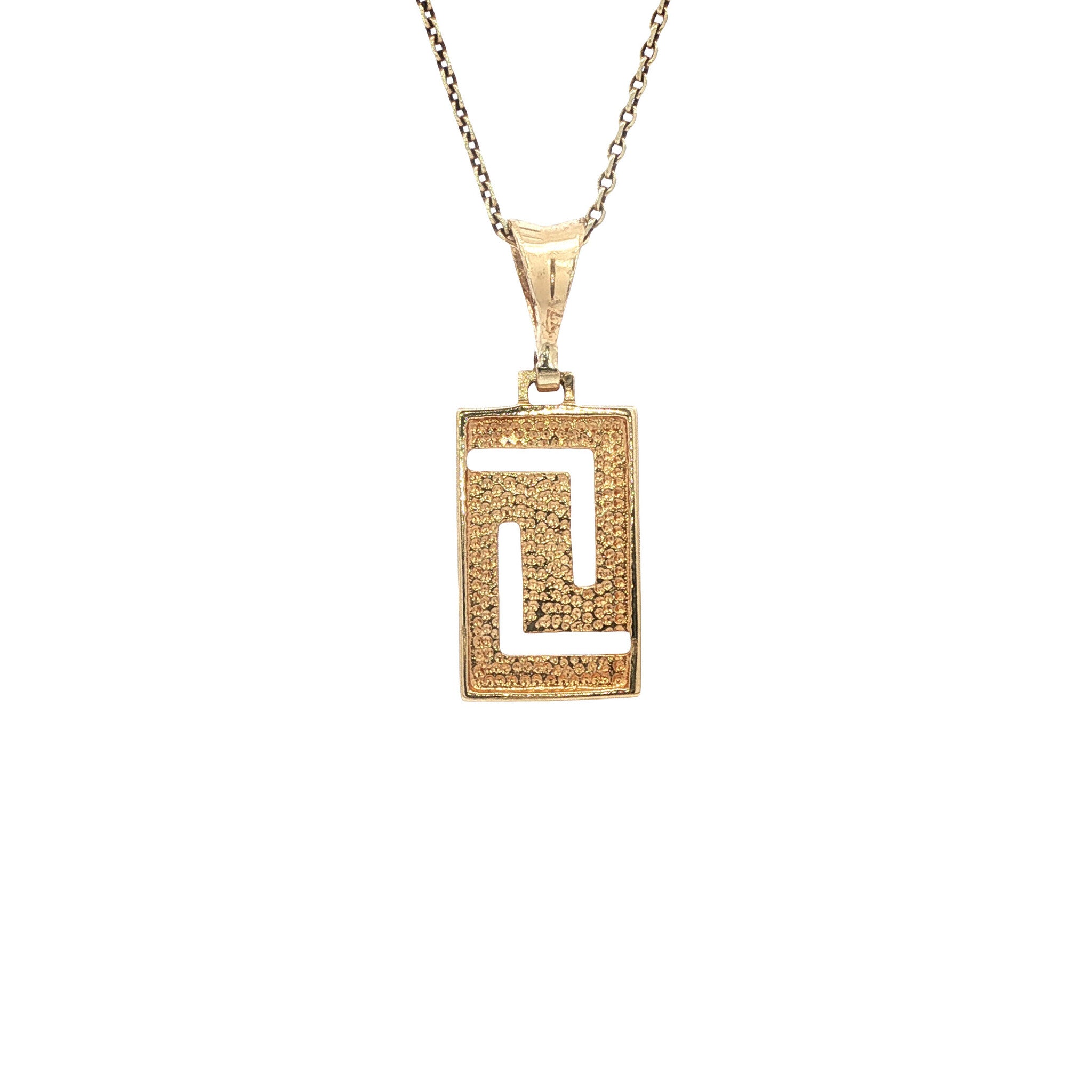 Gouden meander hanger 14 karaat