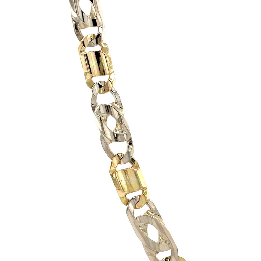 Golden hawk's eye necklace 61 cm 18 karat