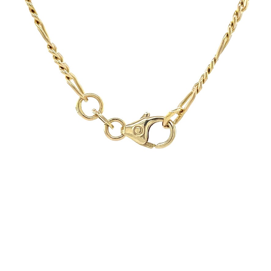 Gold Figaro necklace 45.5 cm 14 karat