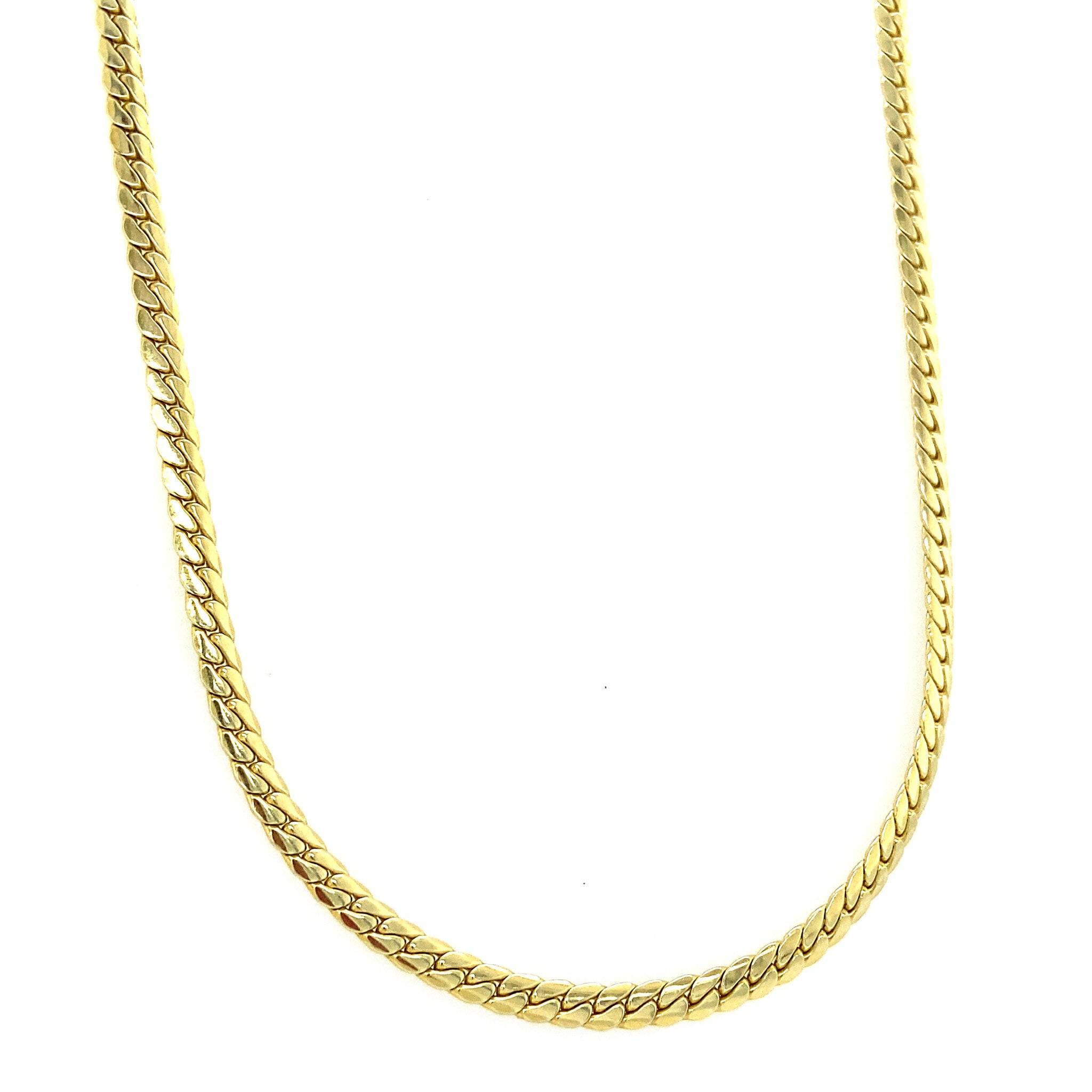 Gouden gourmet collier 45 cm 14 krt