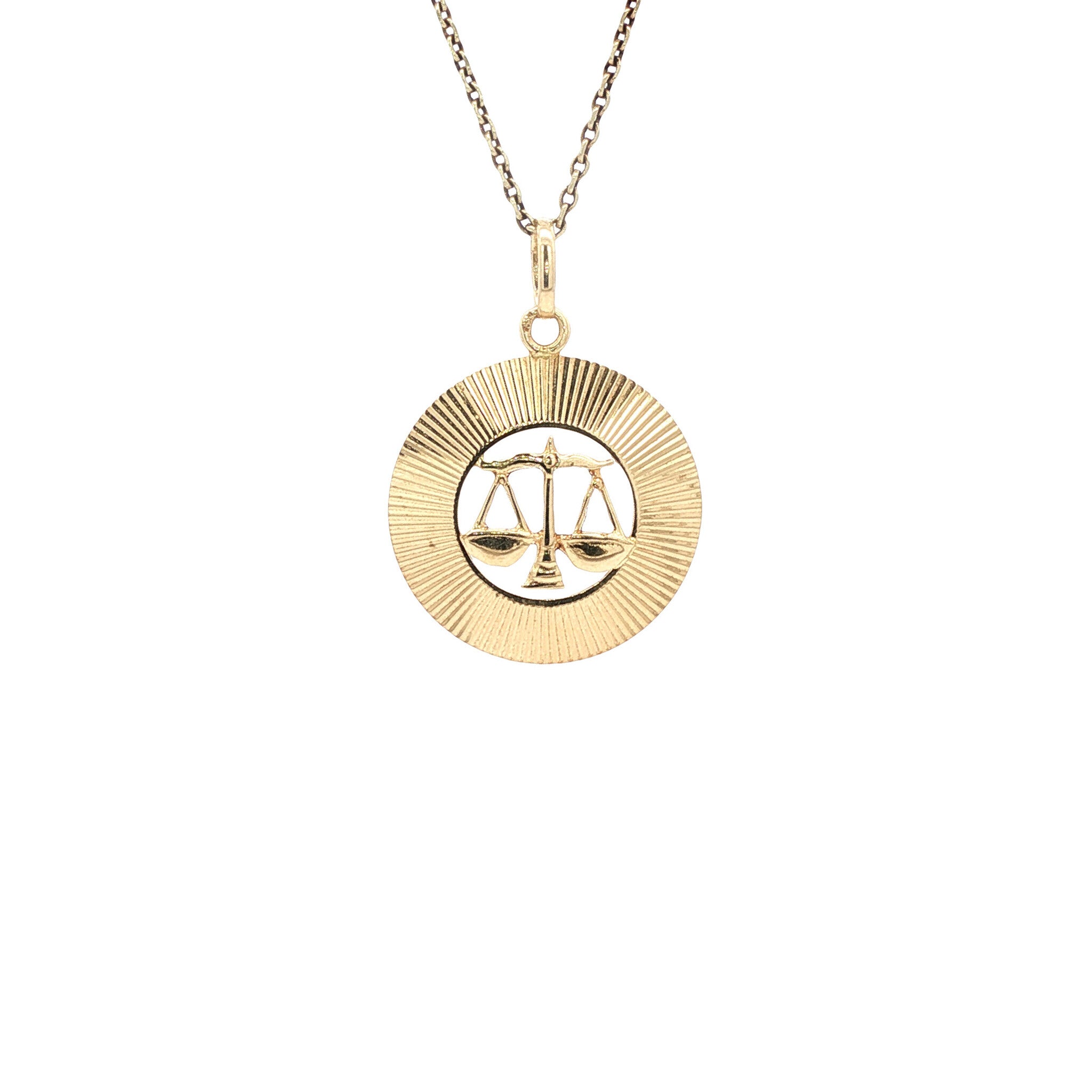 Gouden sterrenbeeld hanger weegschaal 14 karaat