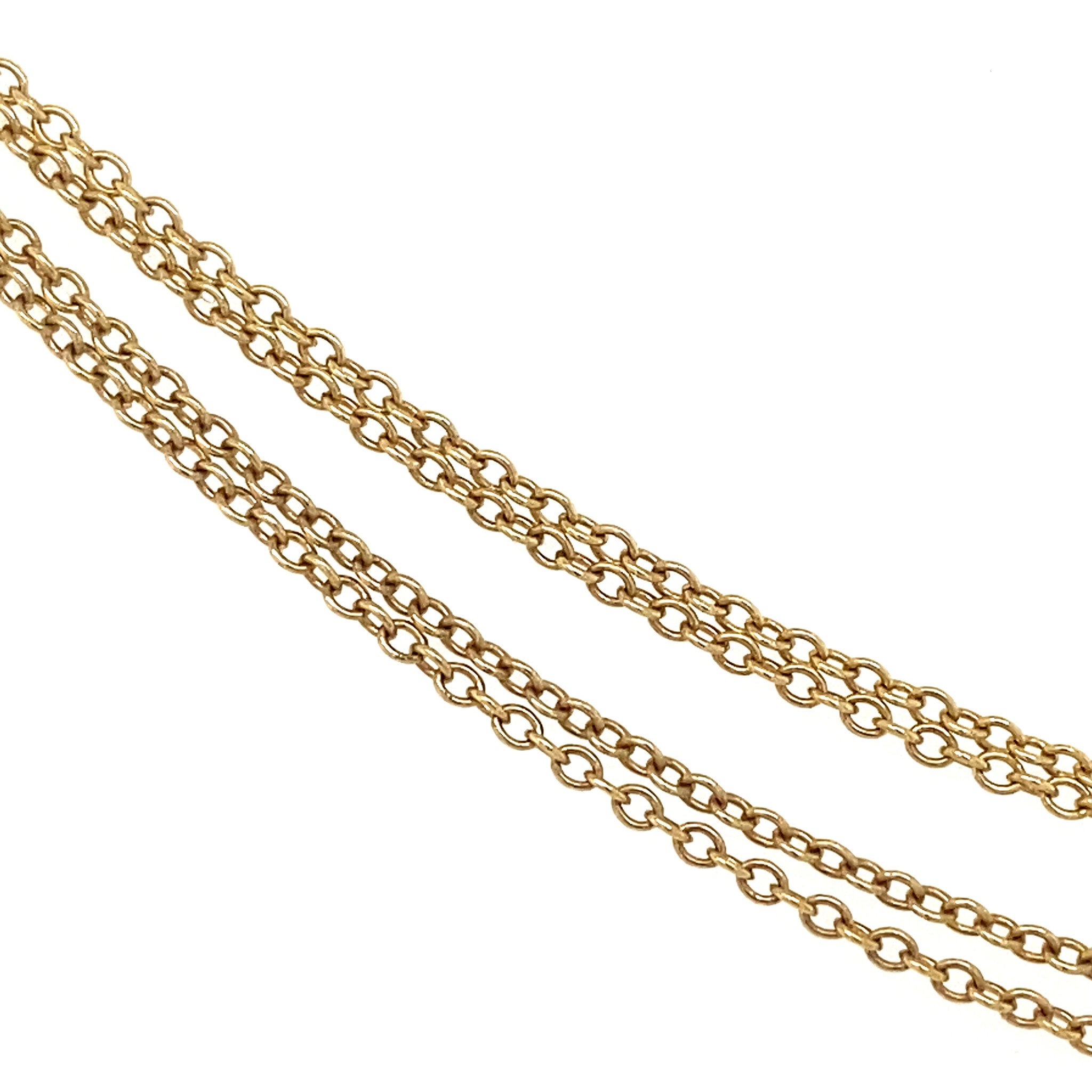 Gold necklace with citrine and diamond pendant 18 karat