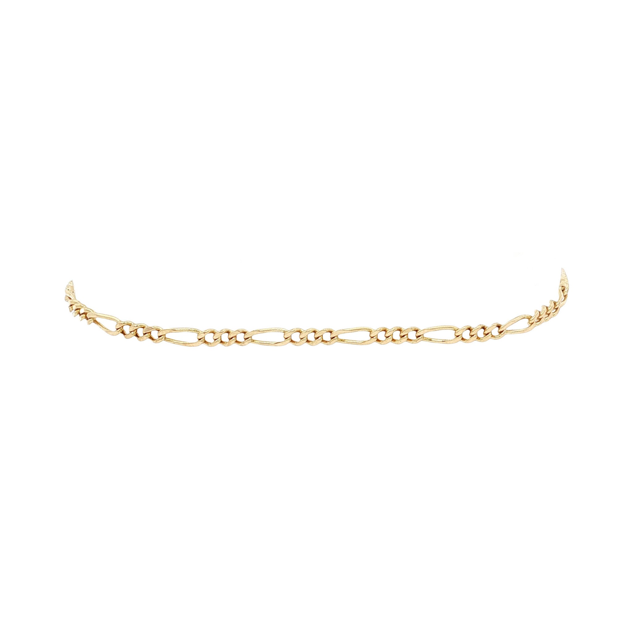 Gold figaro bracelet 20 cm 14 karat