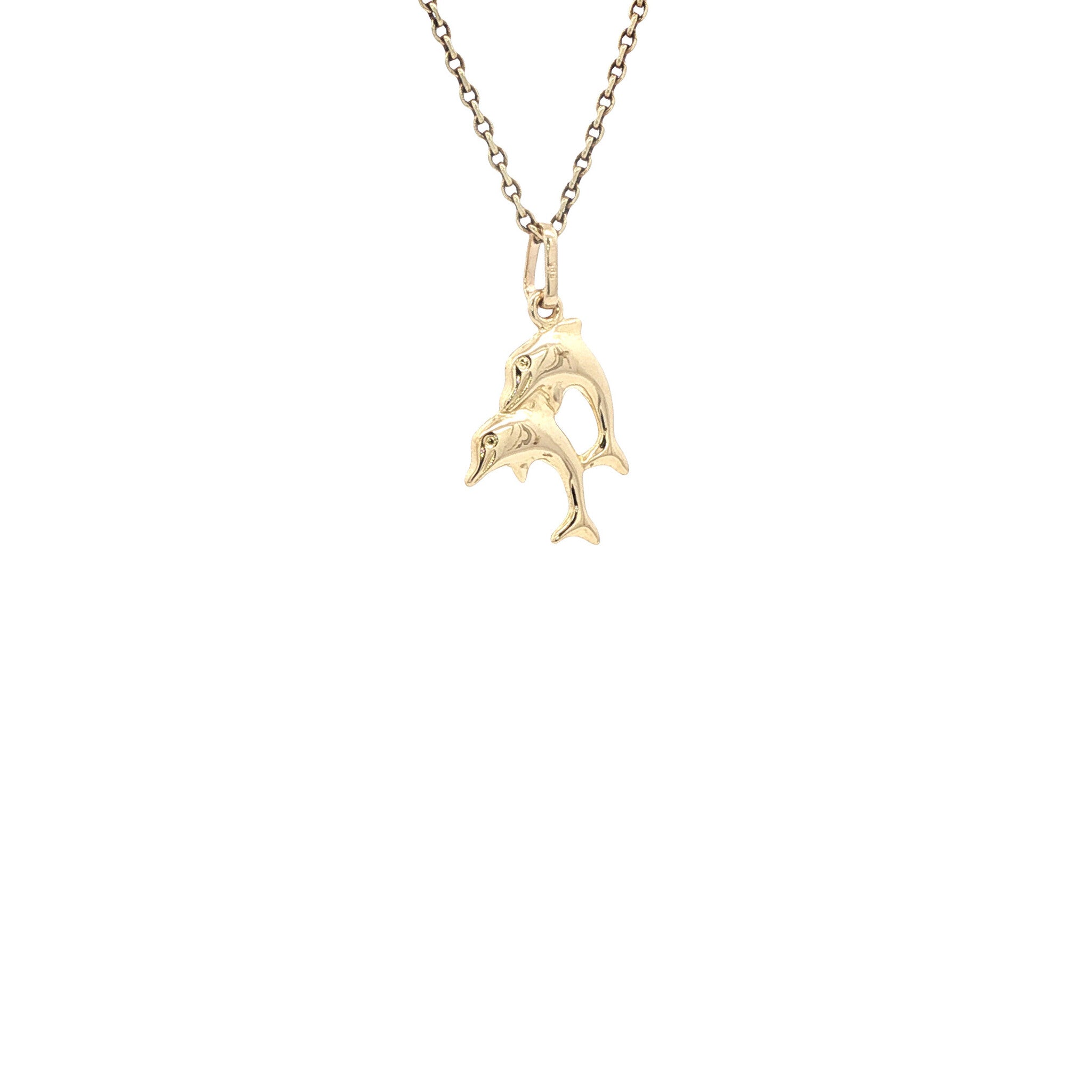 Gouden dolfijnen hanger 14 karaat