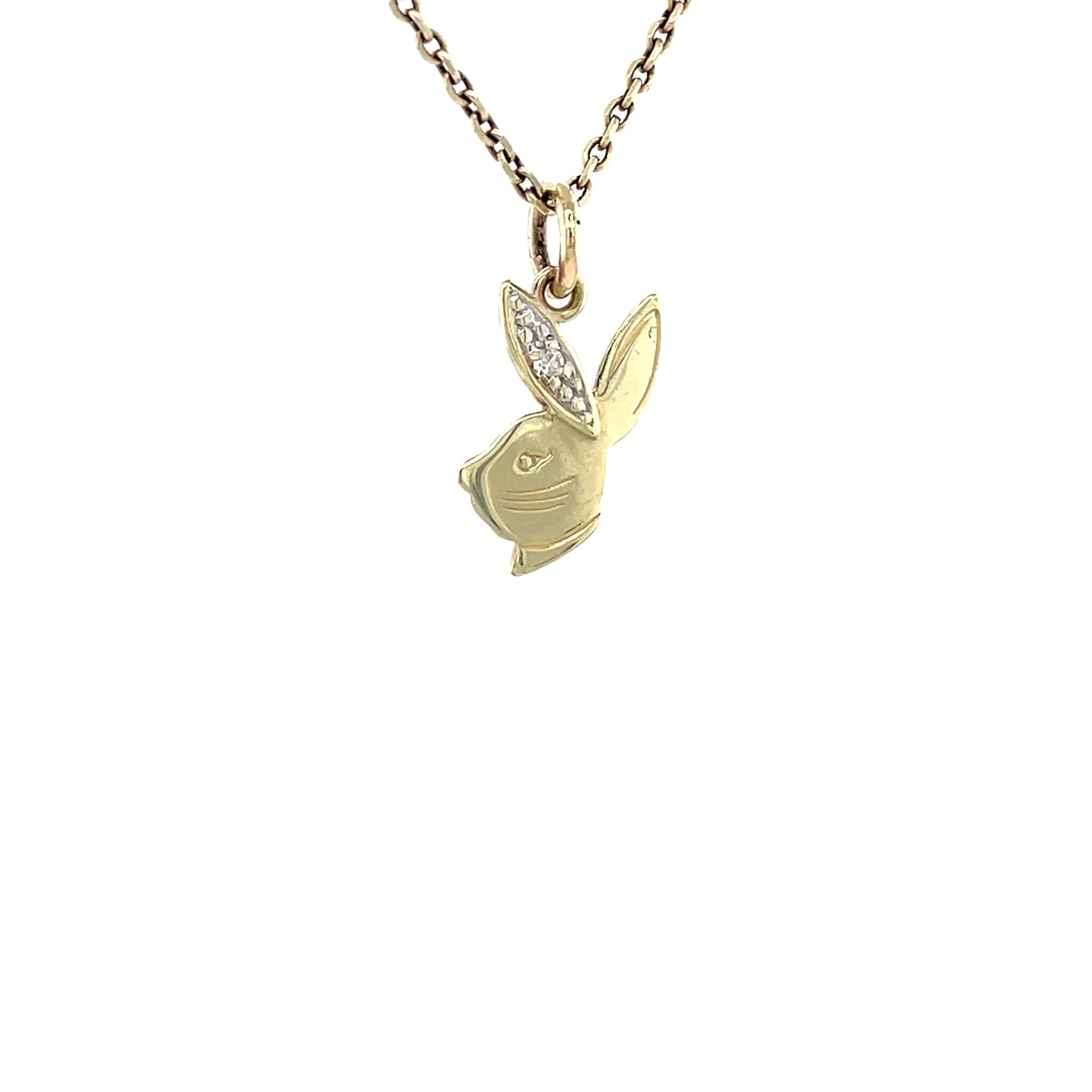 Gouden haas hanger 14 karaat