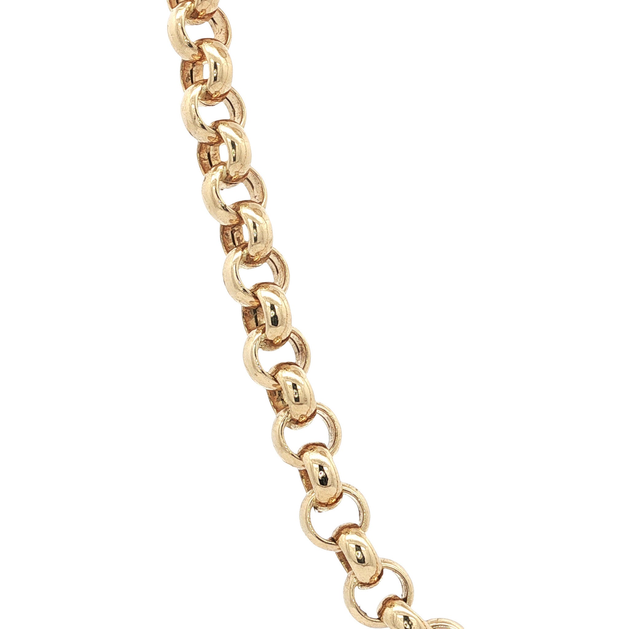 Gold jasseron necklace 45 cm 14 karat