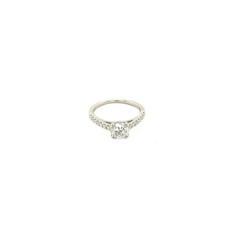 White gold ring with diamond 18 kt* new