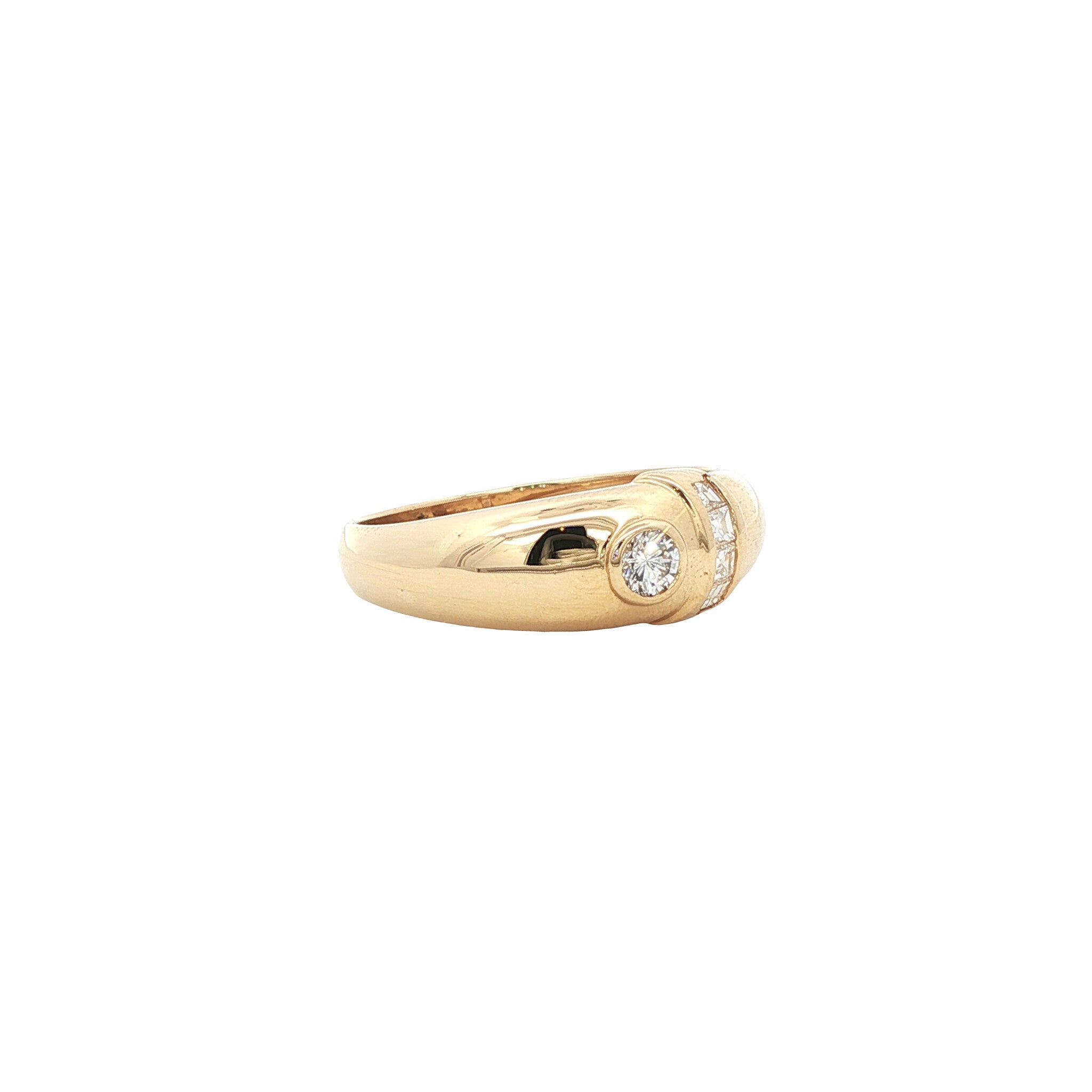 Gouden ring met diamant 18 karaat