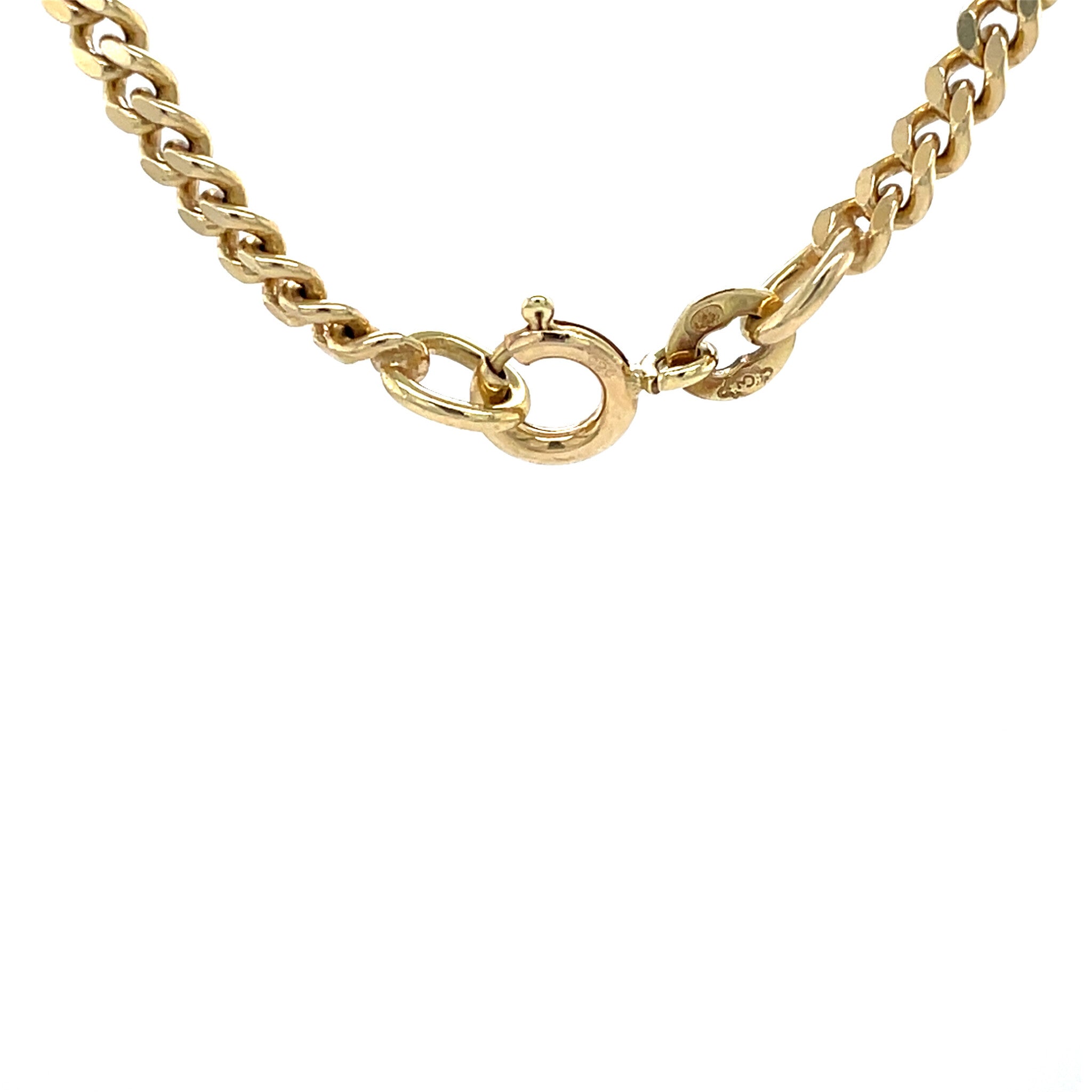 Gold length necklace gourmet 46.5 cm 14 karat