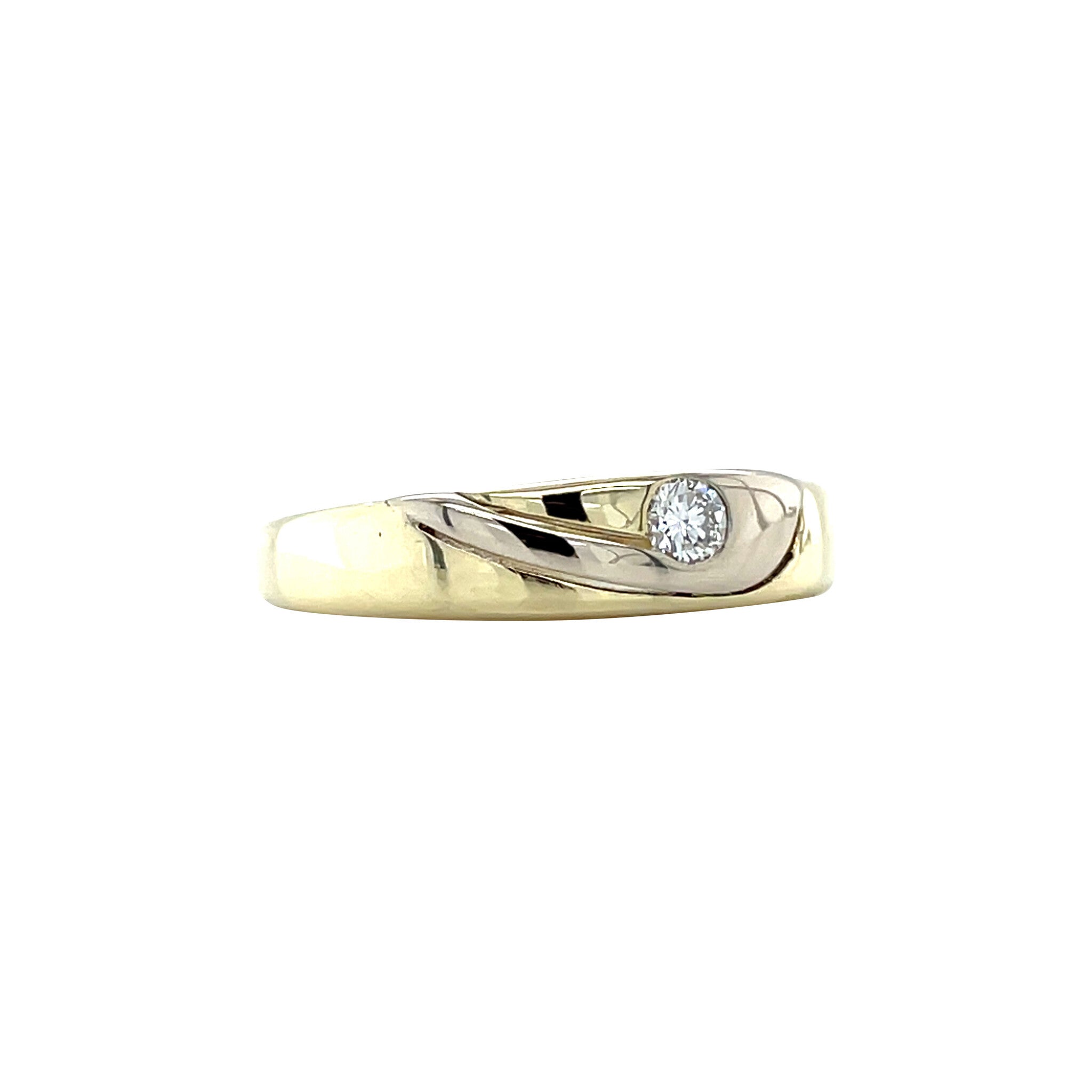Gold ring with diamond 14 karat