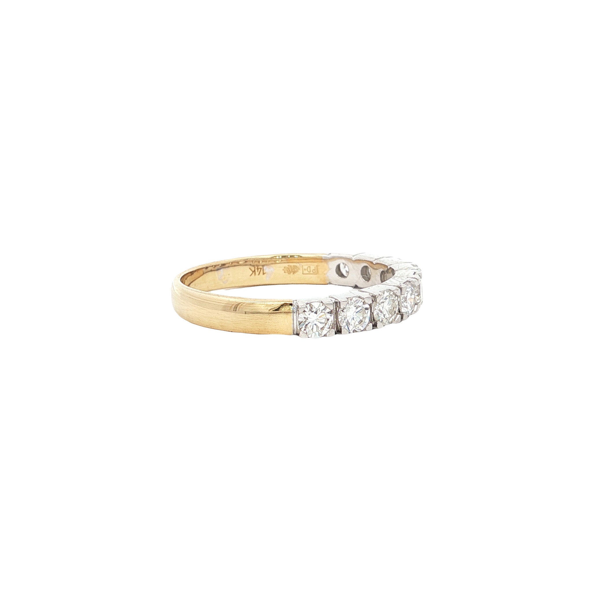Gouden memoire ring met diamant 14 karaat* nieuw