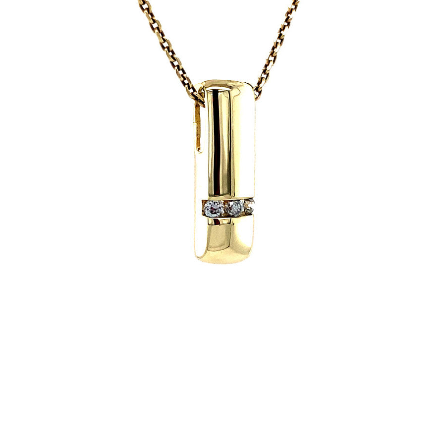 Gouden hanger met zirkonia 14 krt