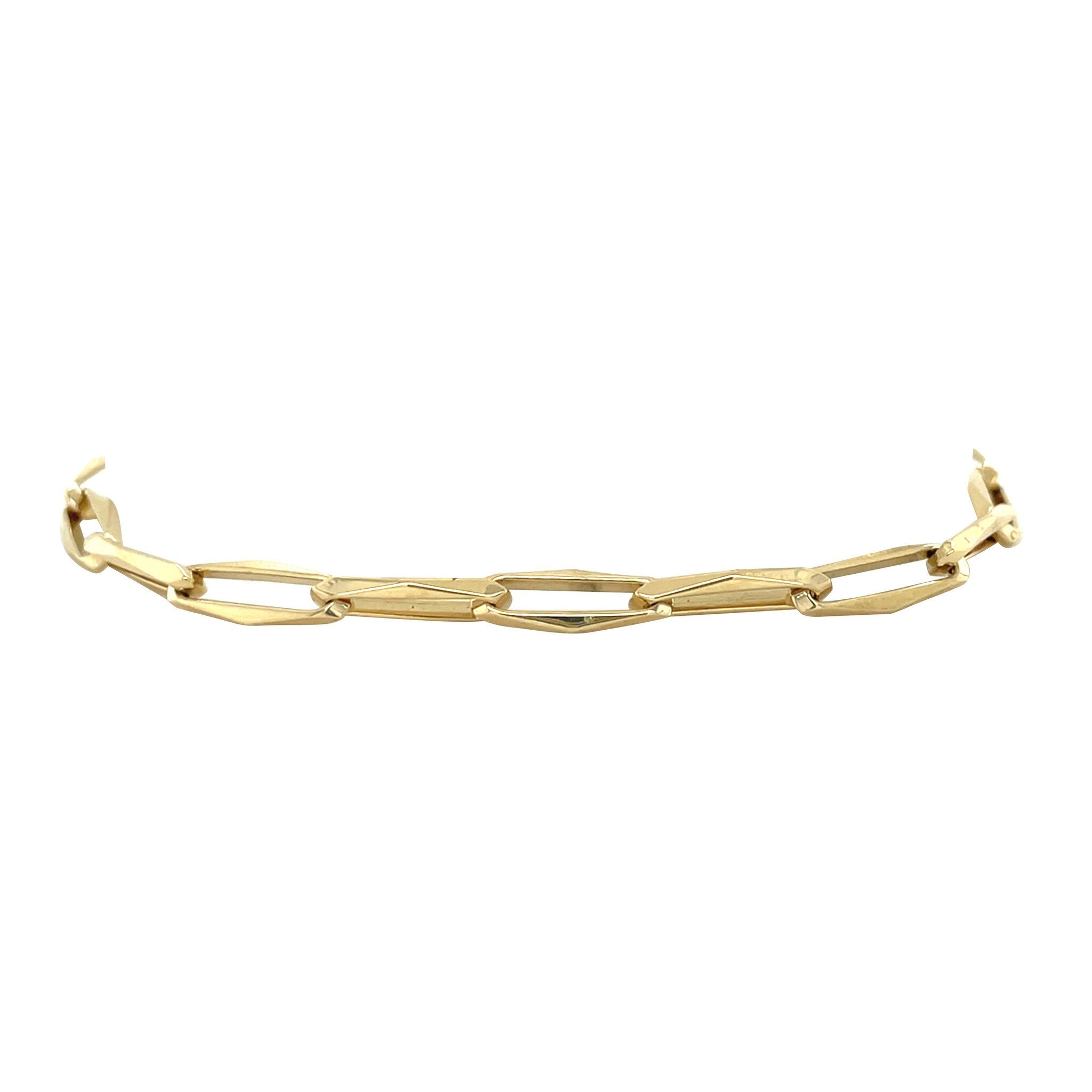 Golden closed for ever bracelet 18.5 cm 14 karat