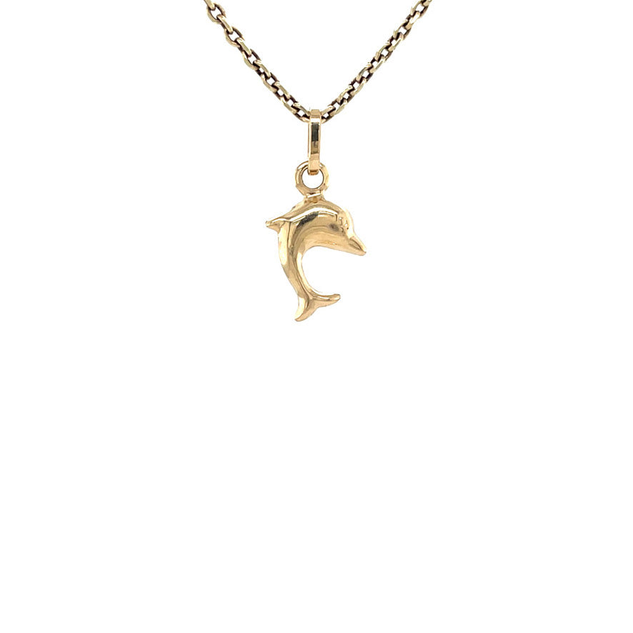 Golden dolphin pendant 14 karat