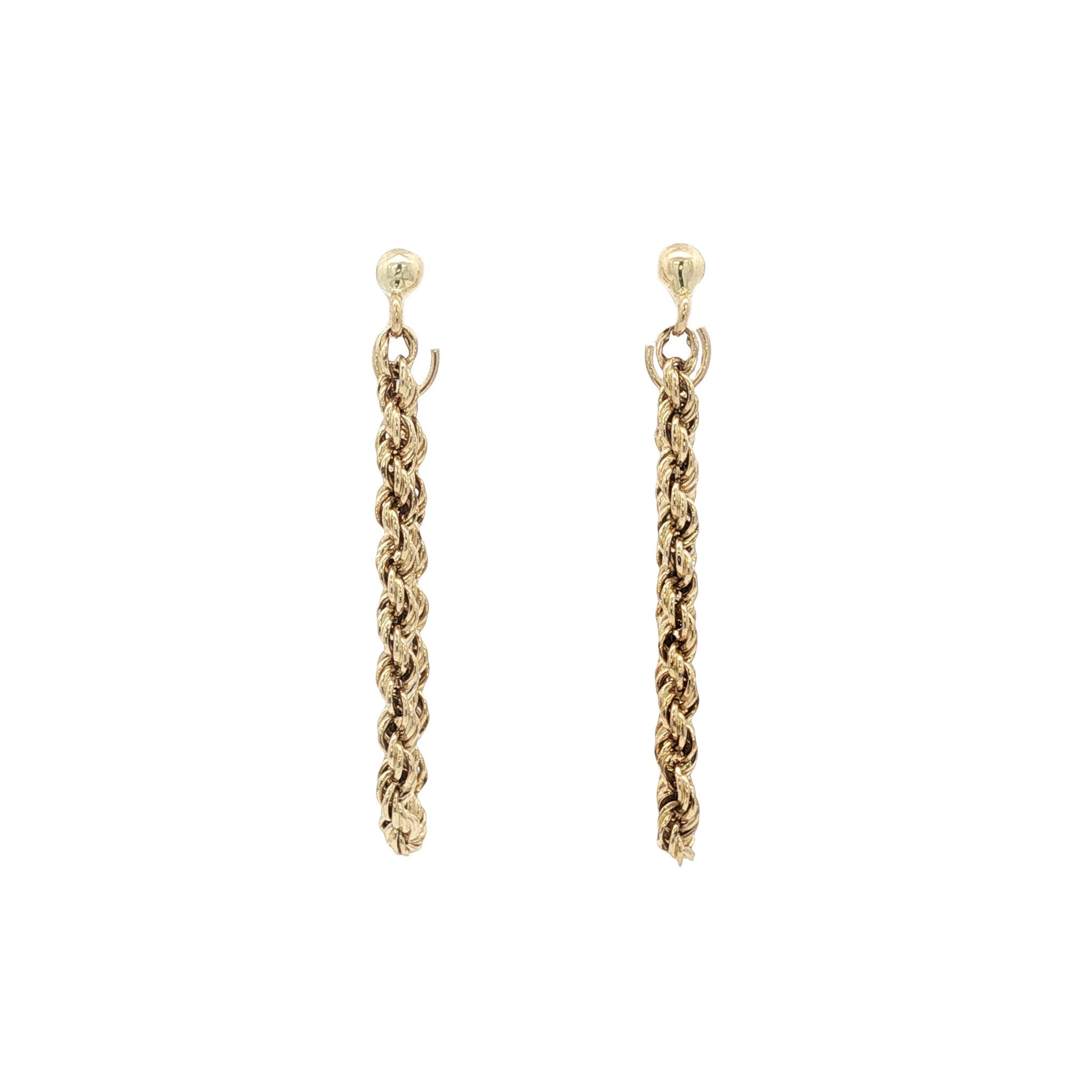 Gouden koord oorsieraden 14 karaat