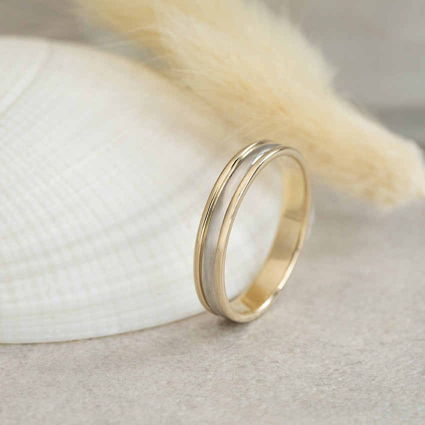 Gold bicolour ring from Desiree 14 karat