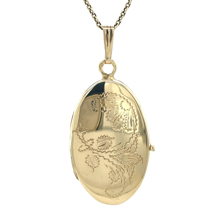 Gold medallion pendant 14 karat