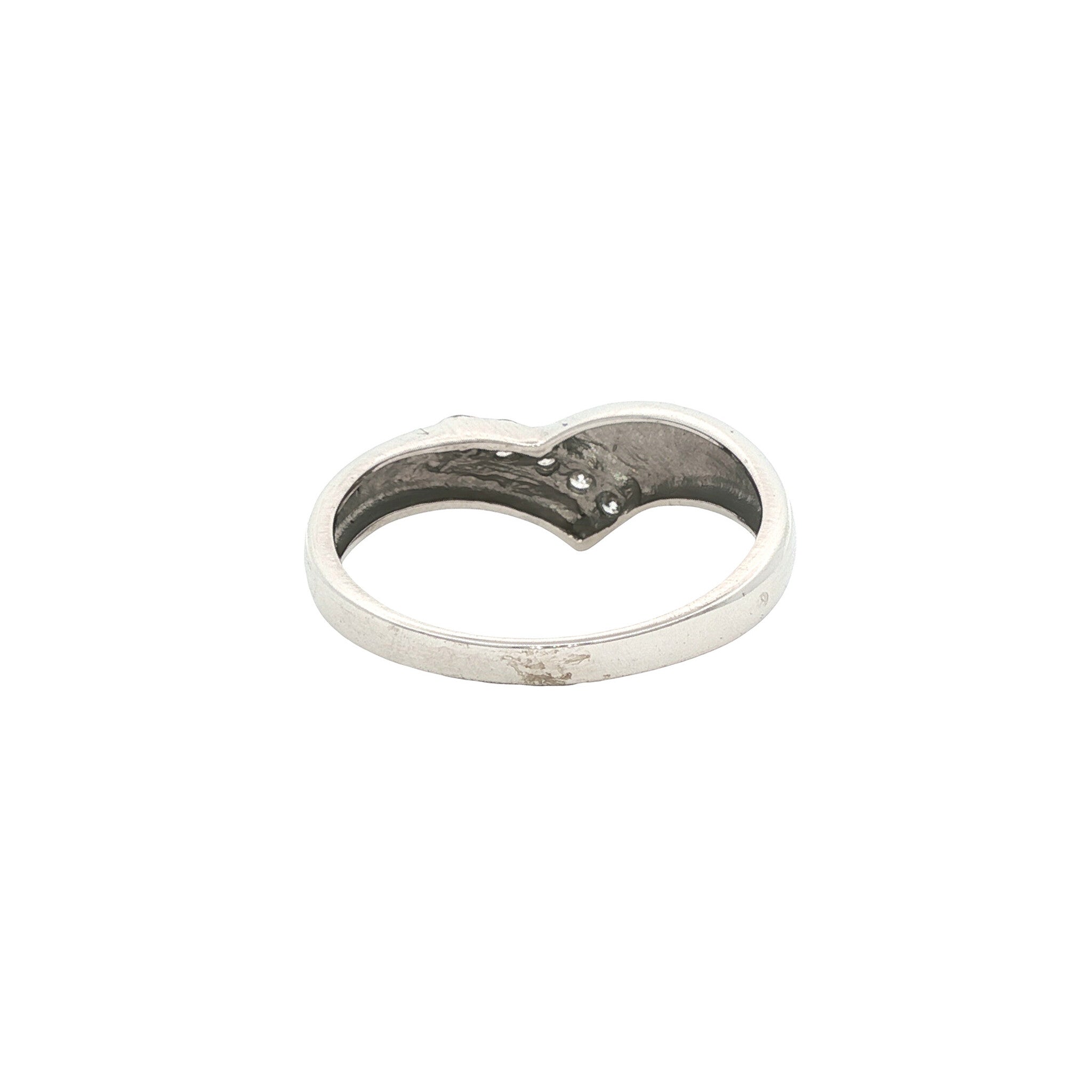 Witgouden ring met diamant 14 karaat