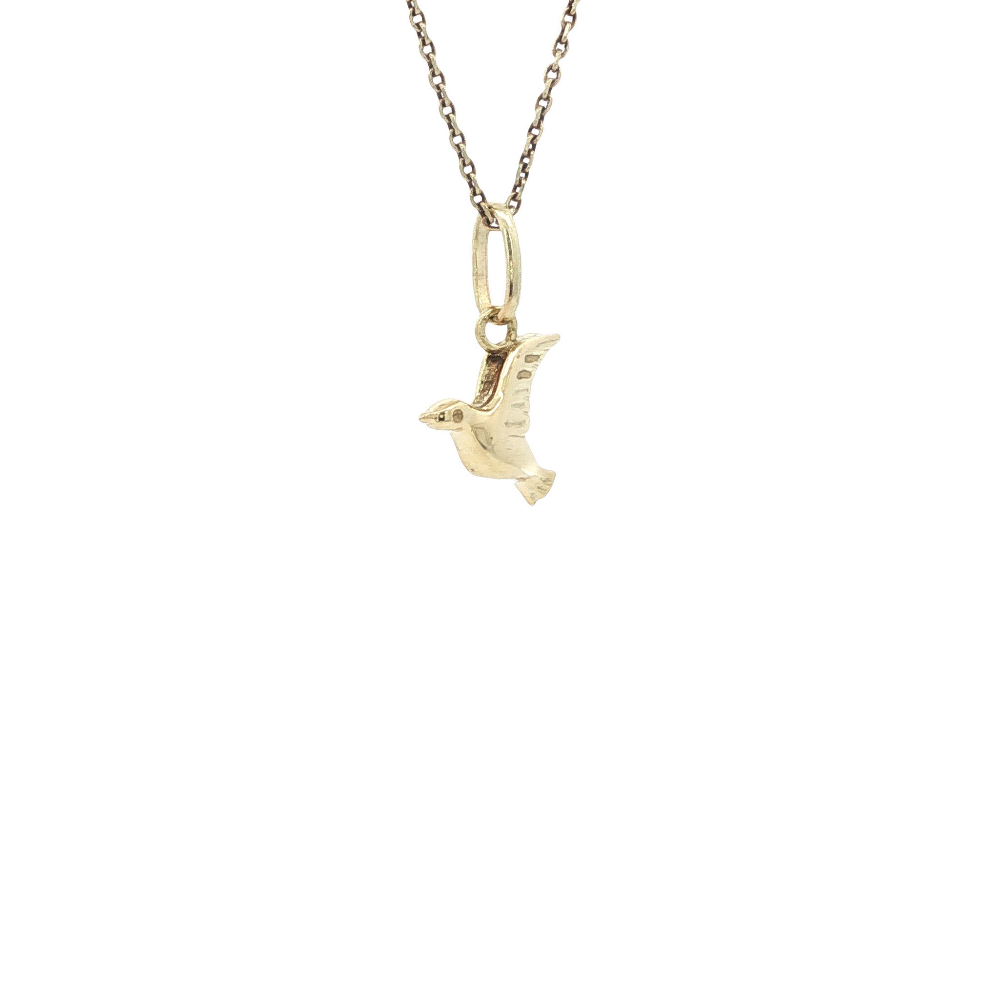 Gouden hanger duif 14 karaat