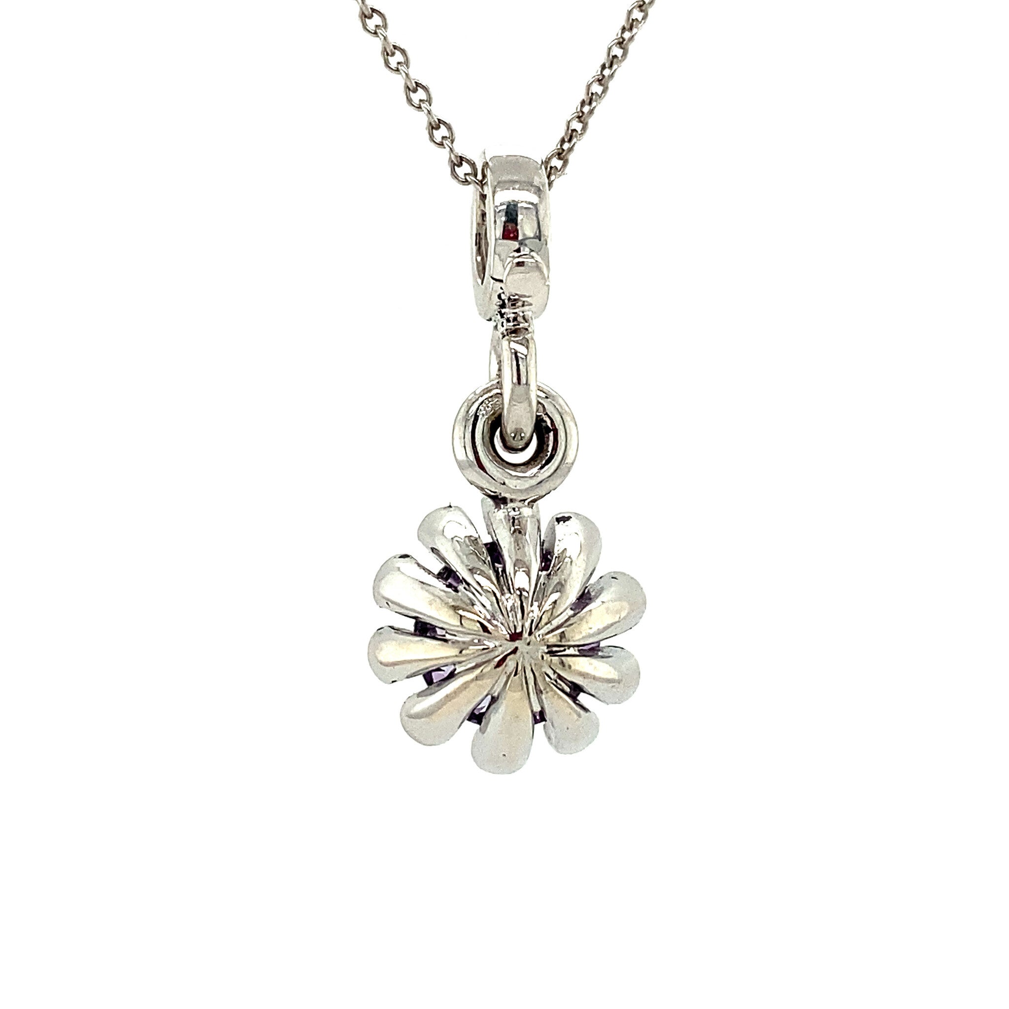 Witgouden clip hanger met amethist van Bron Jewelry 14 karaat